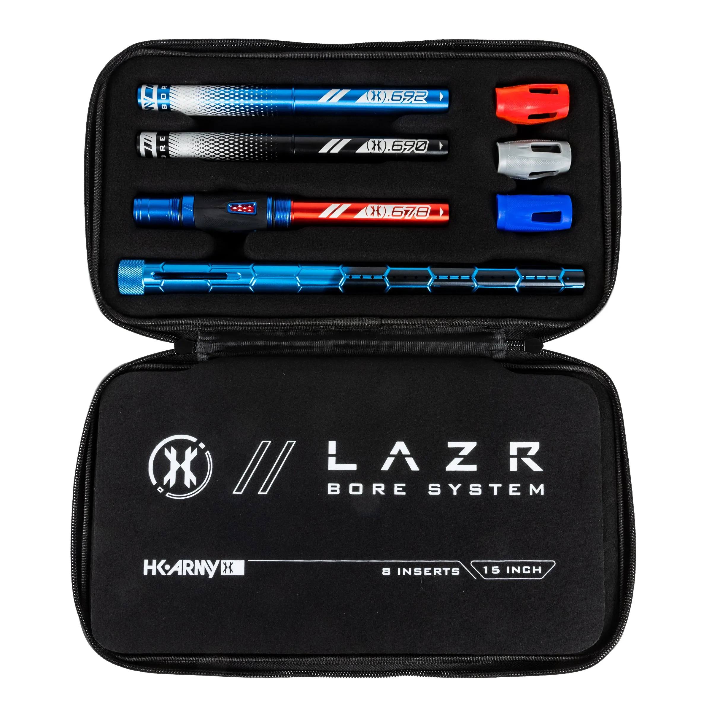 LAZR Elite Nexus Barrel Kit - 15 Blue/Black Colored Inserts - Cocker Threads