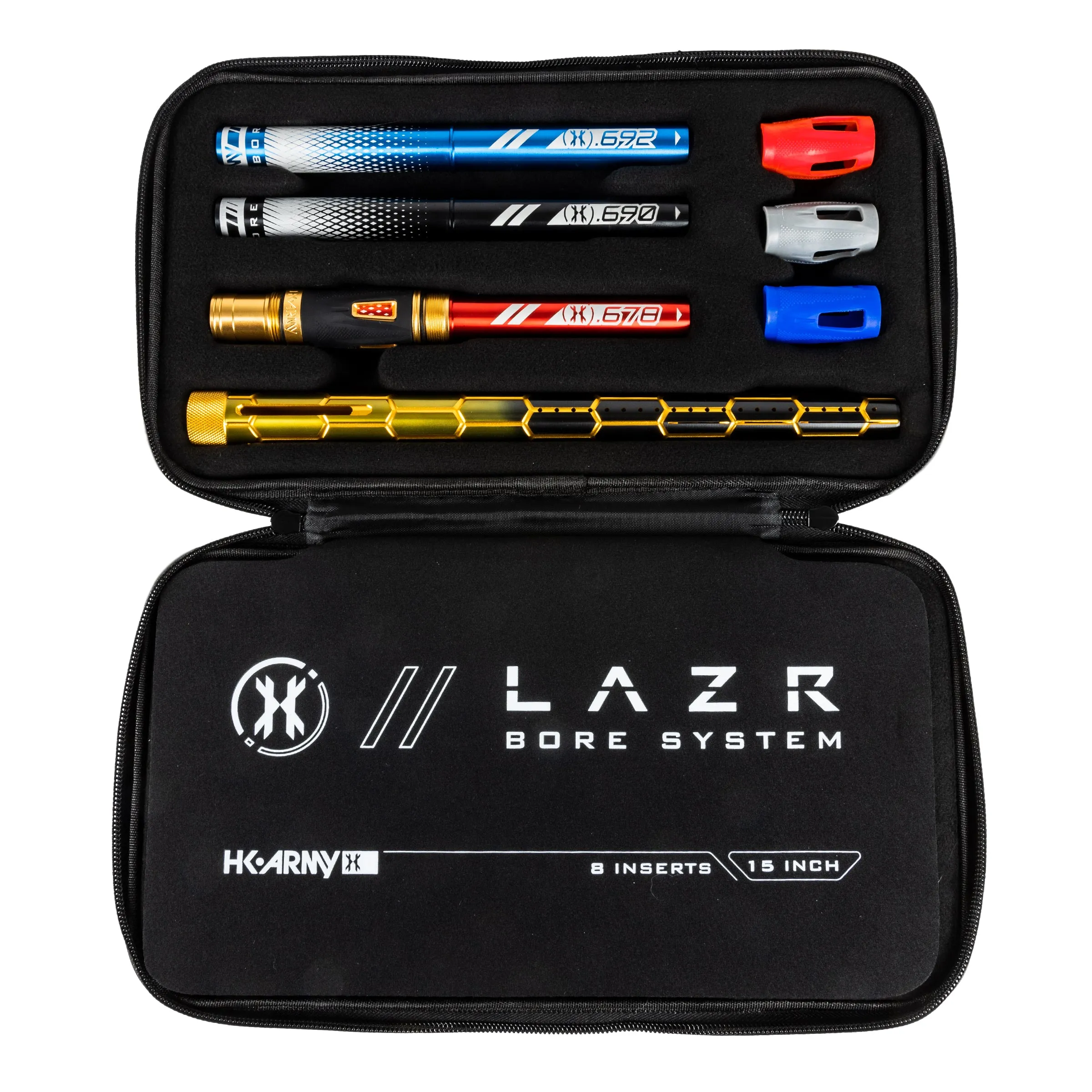 LAZR Elite Nexus Barrel Kit - 15 Gold/Black Colored Inserts - Cocker Threads