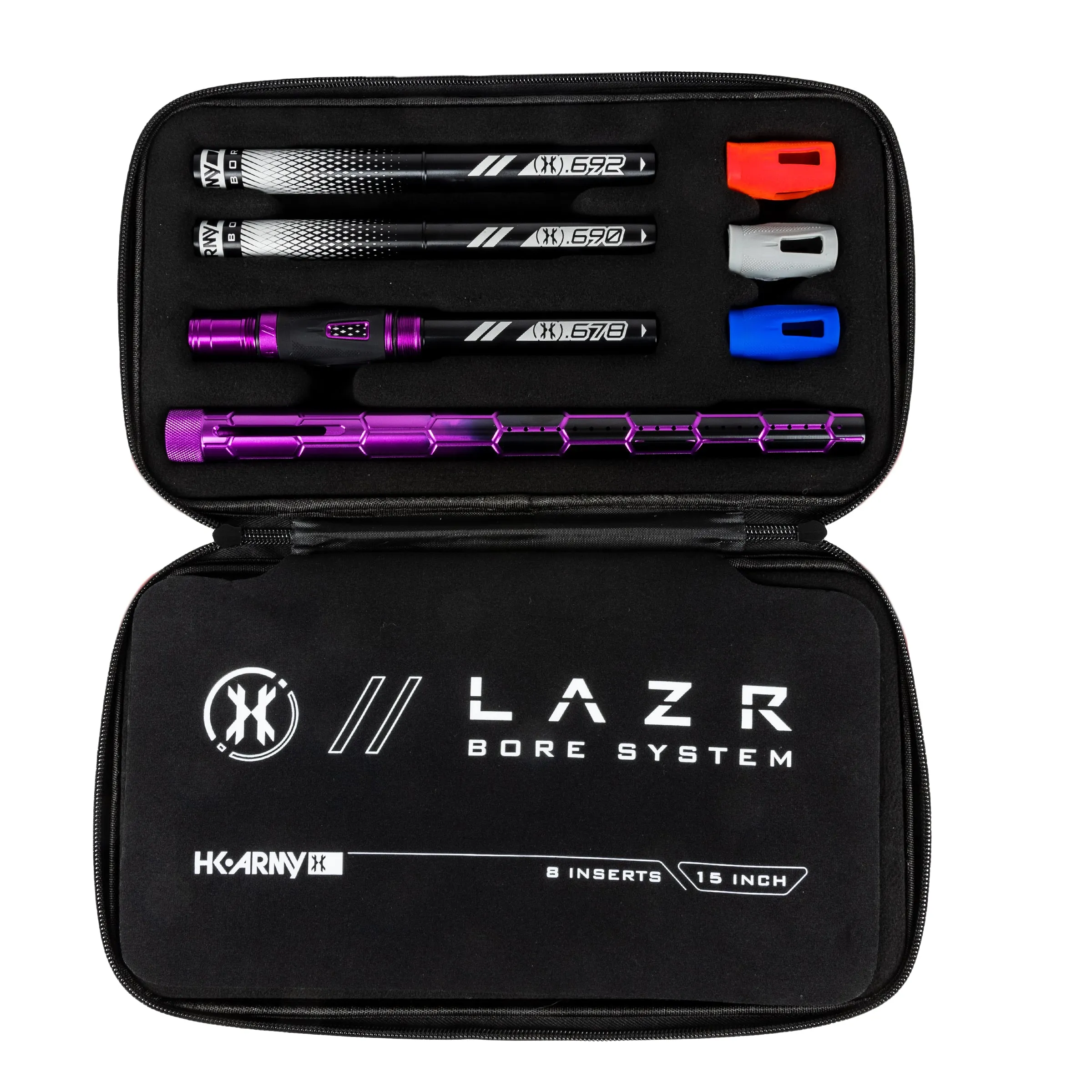 LAZR Elite Nexus Barrel Kit - 15 Purple/Black Black Inserts - Cocker Threads