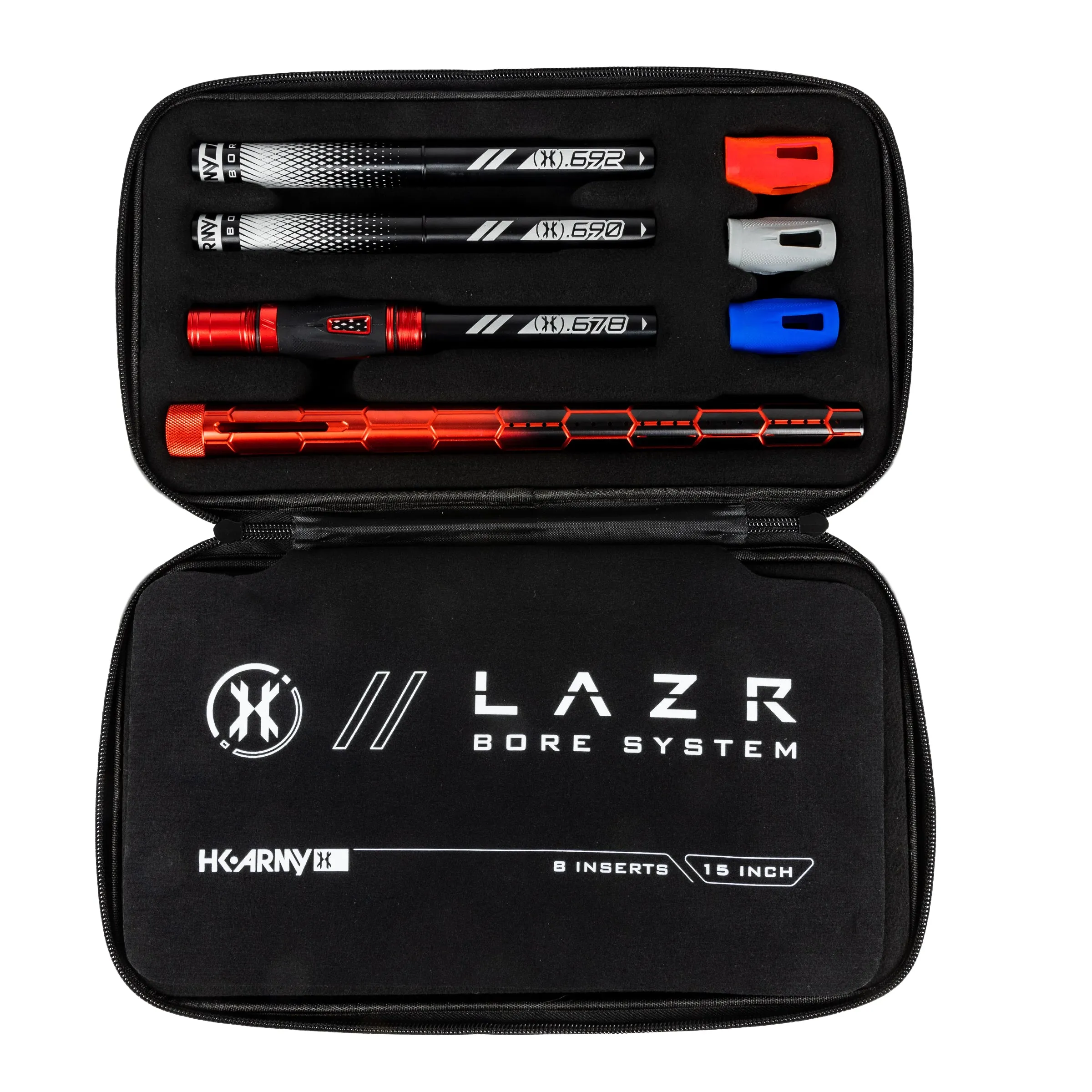 LAZR Elite Nexus Barrel Kit - 15 Red/Black Black Inserts - Cocker Threads