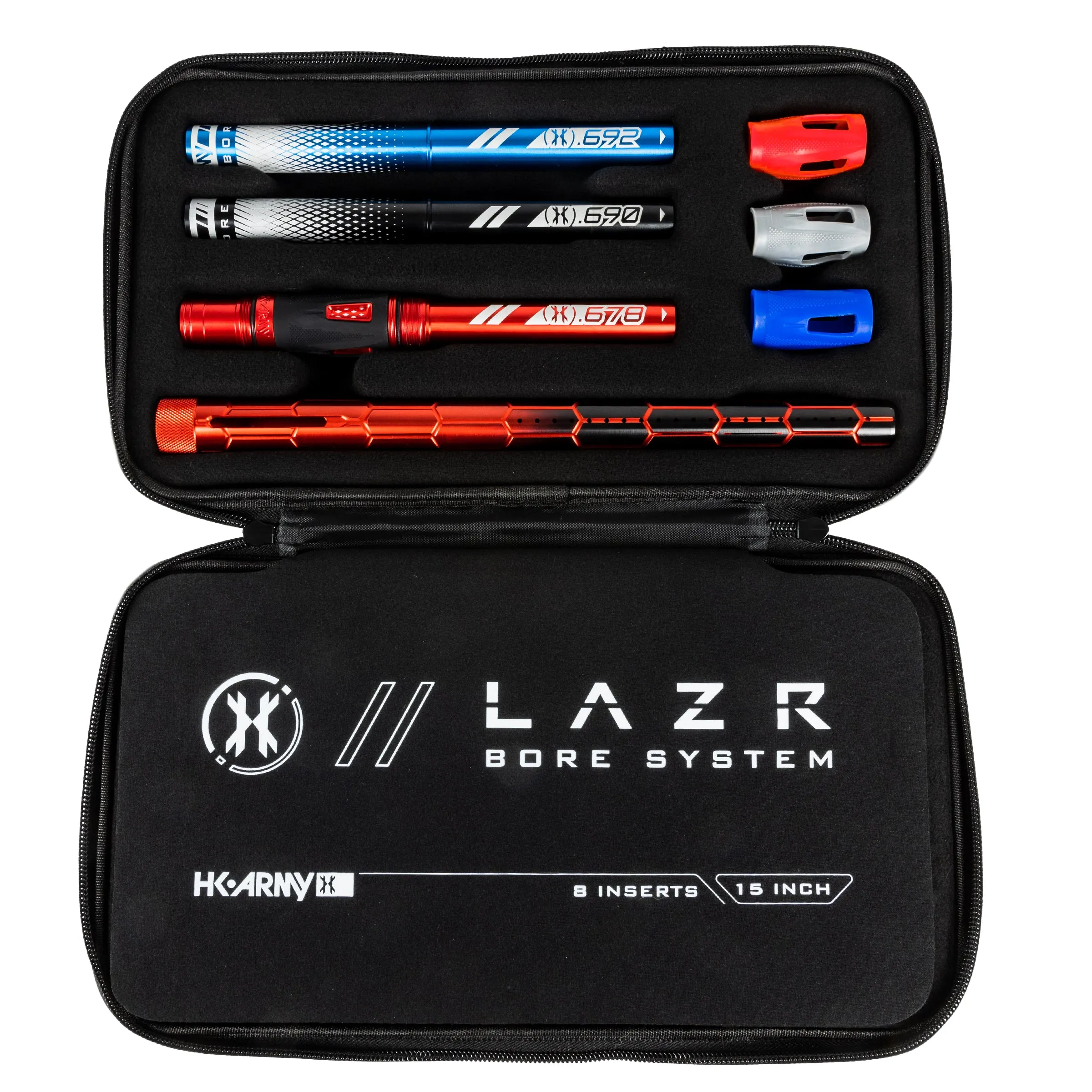 LAZR Elite Nexus Barrel Kit - 15 Red/Black Colored Inserts - Cocker Threads