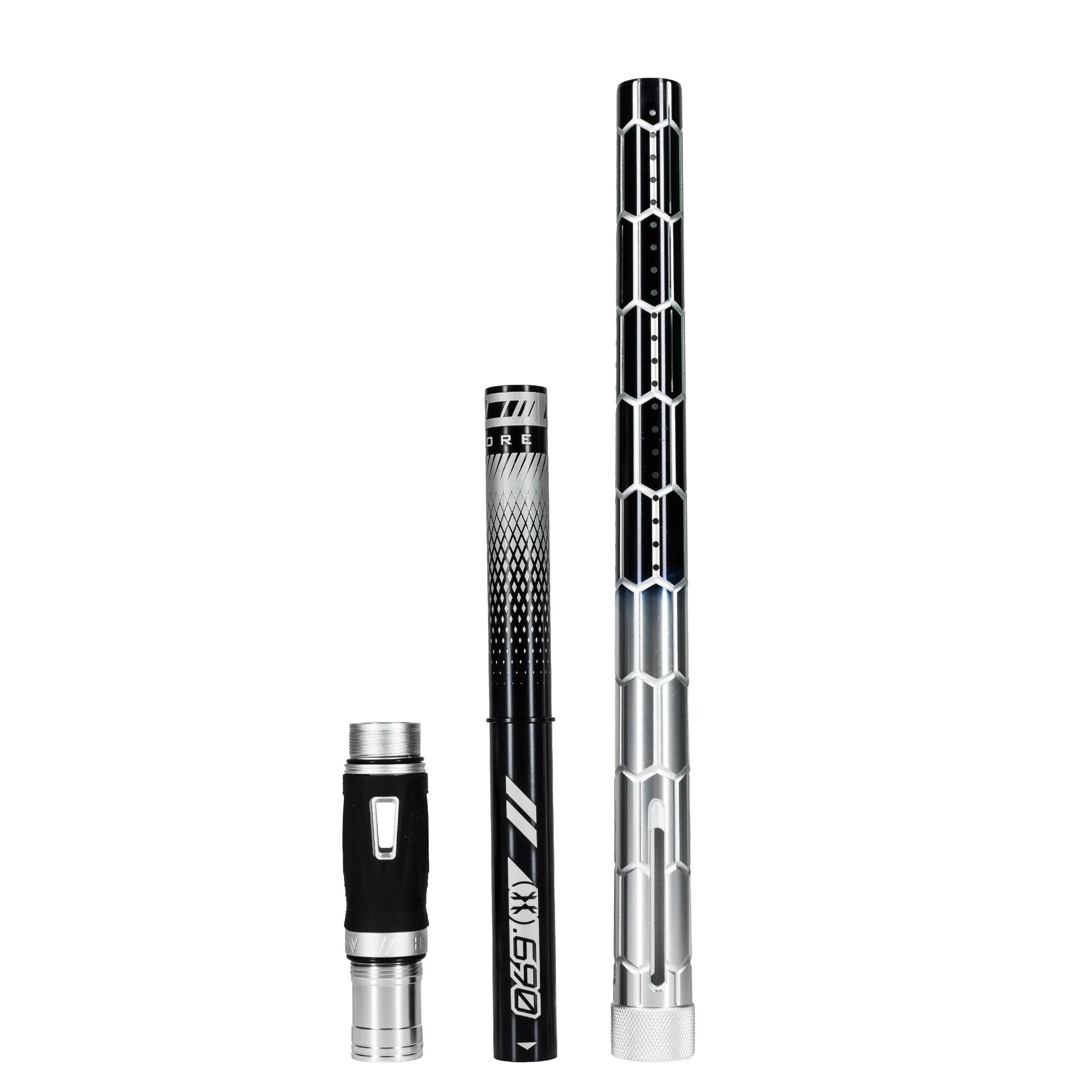 LAZR Elite Nexus Barrel Kit - 15 Silver/Black Black Inserts - Cocker Threads