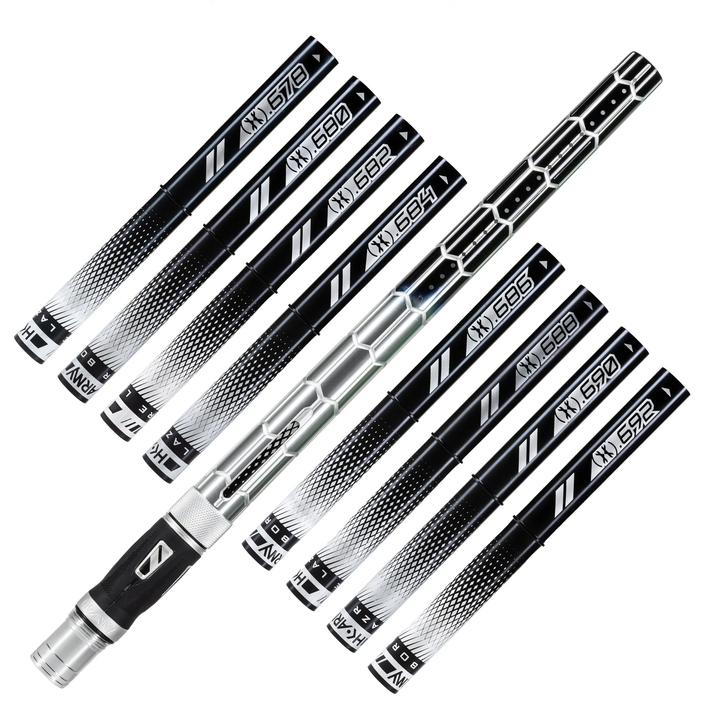 LAZR Elite Nexus Barrel Kit - 15 Silver/Black Black Inserts - Cocker Threads