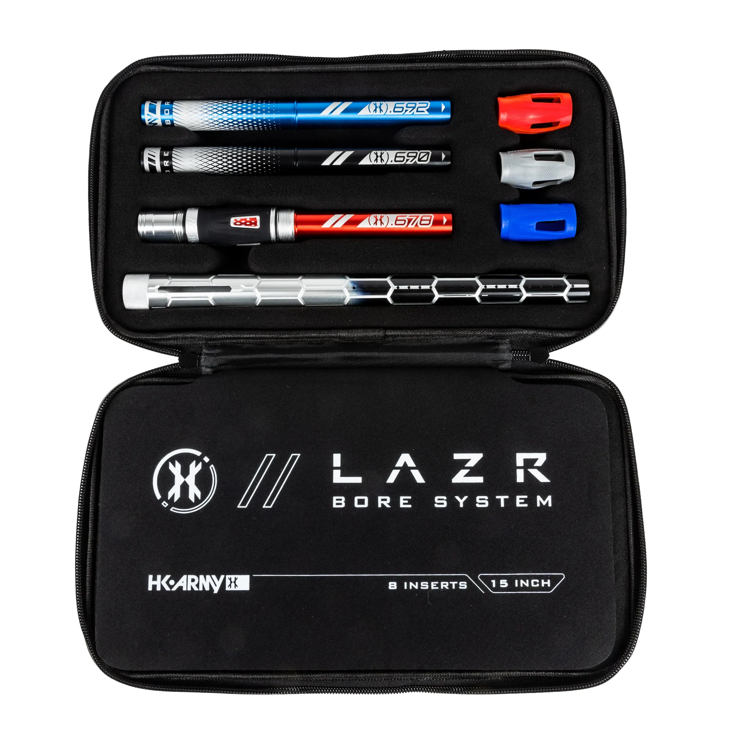 LAZR Elite Nexus Barrel Kit - 15 Silver/Black Colored Inserts - Cocker Threads