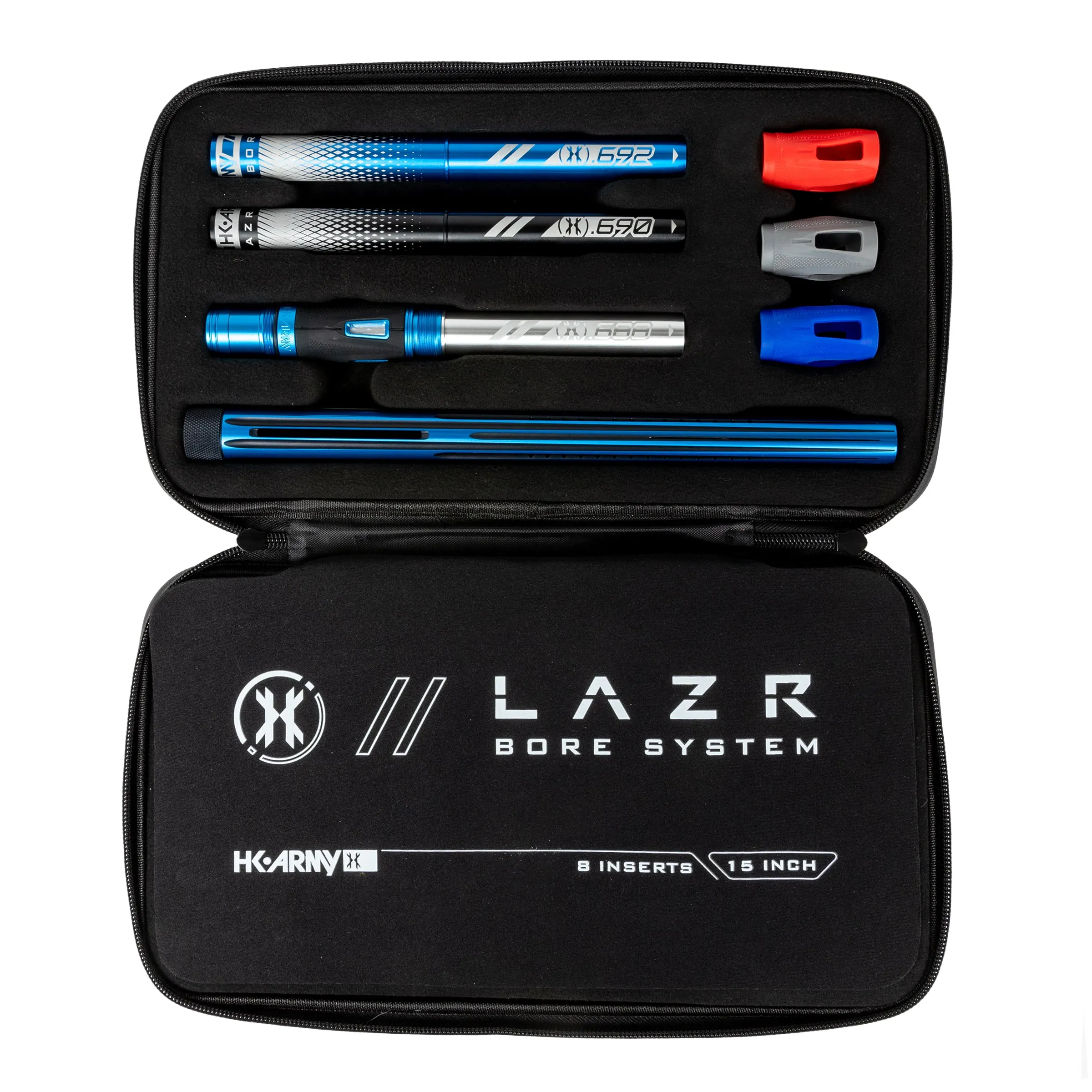 LAZR Elite Nova Barrel Kit - 15 Blue/Black - Colored Inserts - Cocker Threads
