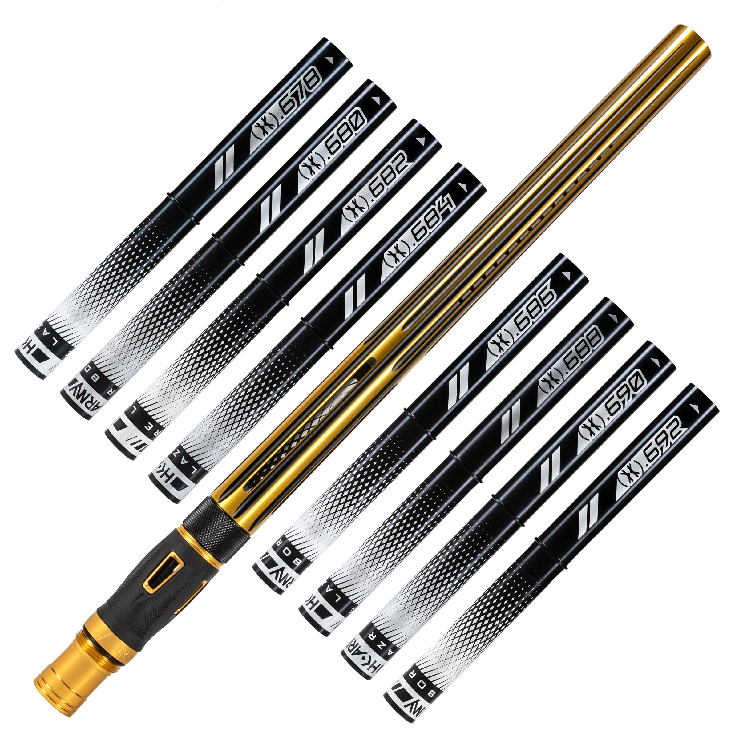 LAZR Elite Nova Barrel Kit - 15 Gold/Black - Black Inserts - Cocker Threads