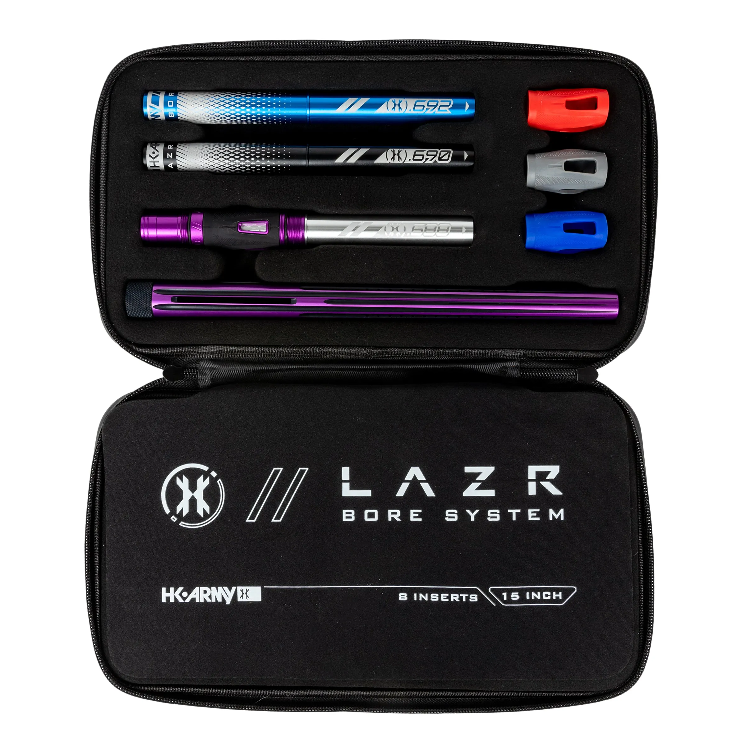 LAZR Elite Nova Barrel Kit - 15 Purple/Black - Colored Inserts - Cocker Threads