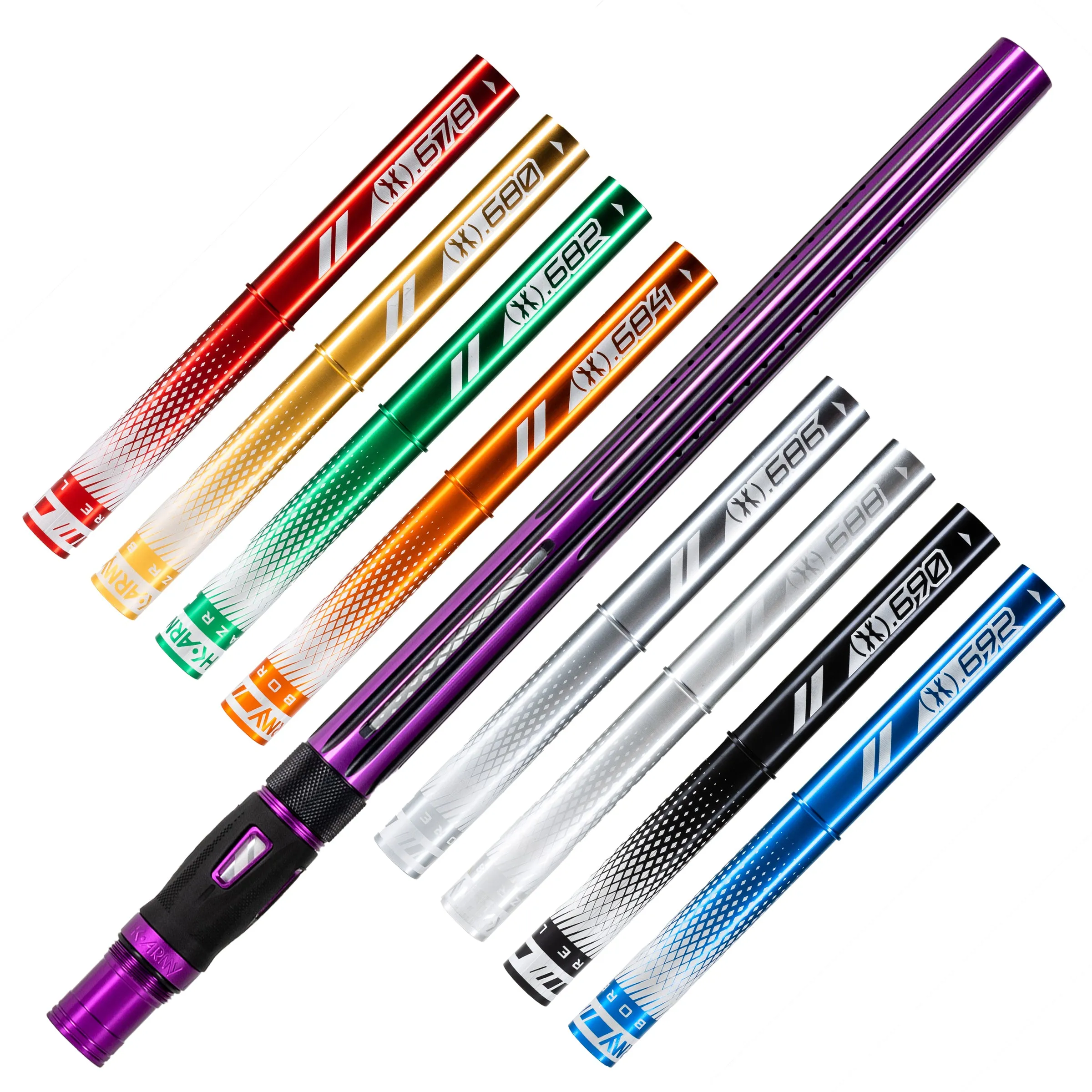 LAZR Elite Nova Barrel Kit - 15 Purple/Black - Colored Inserts - Cocker Threads