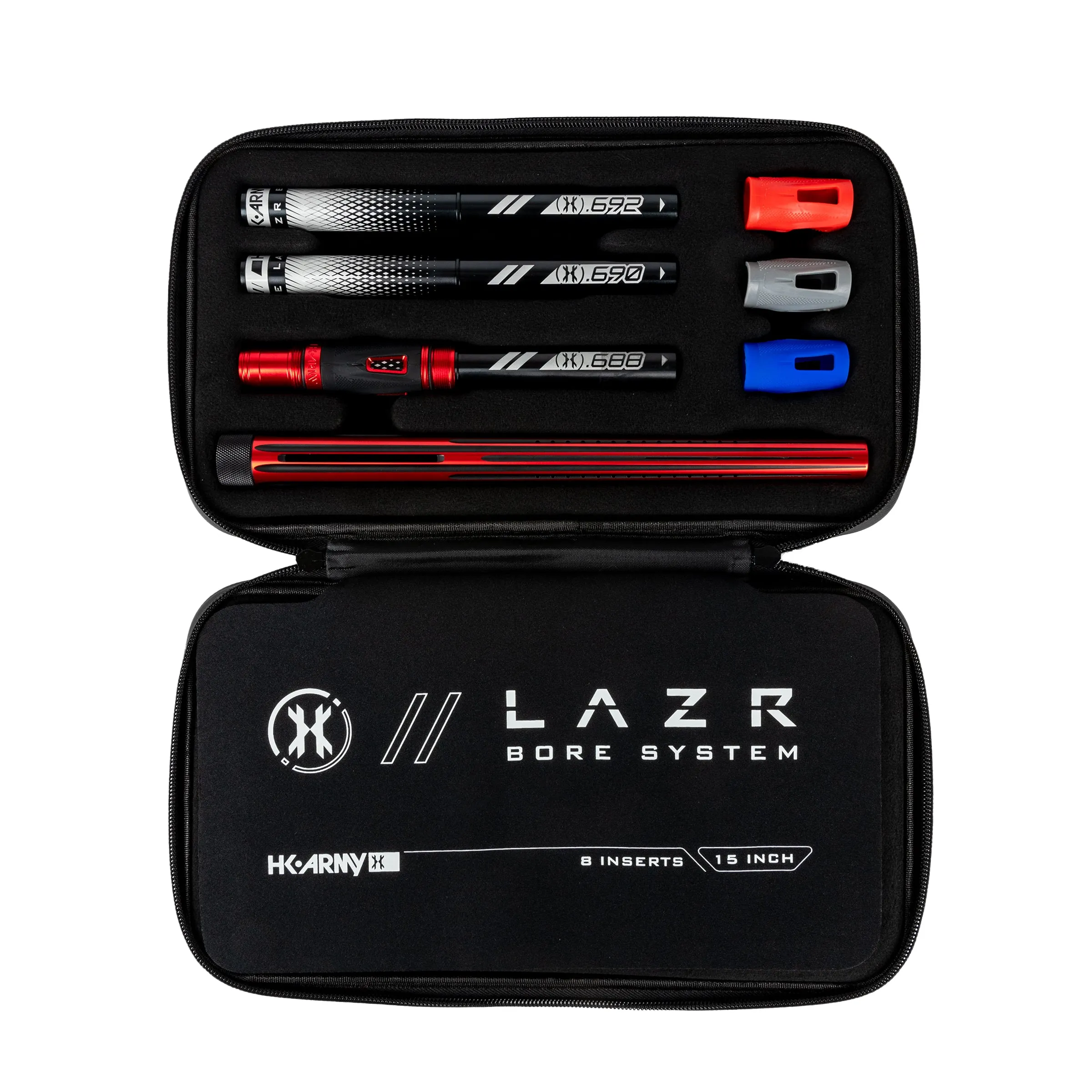 LAZR Elite Nova Barrel Kit - 15 Red/Black - Black Inserts - Cocker Threads