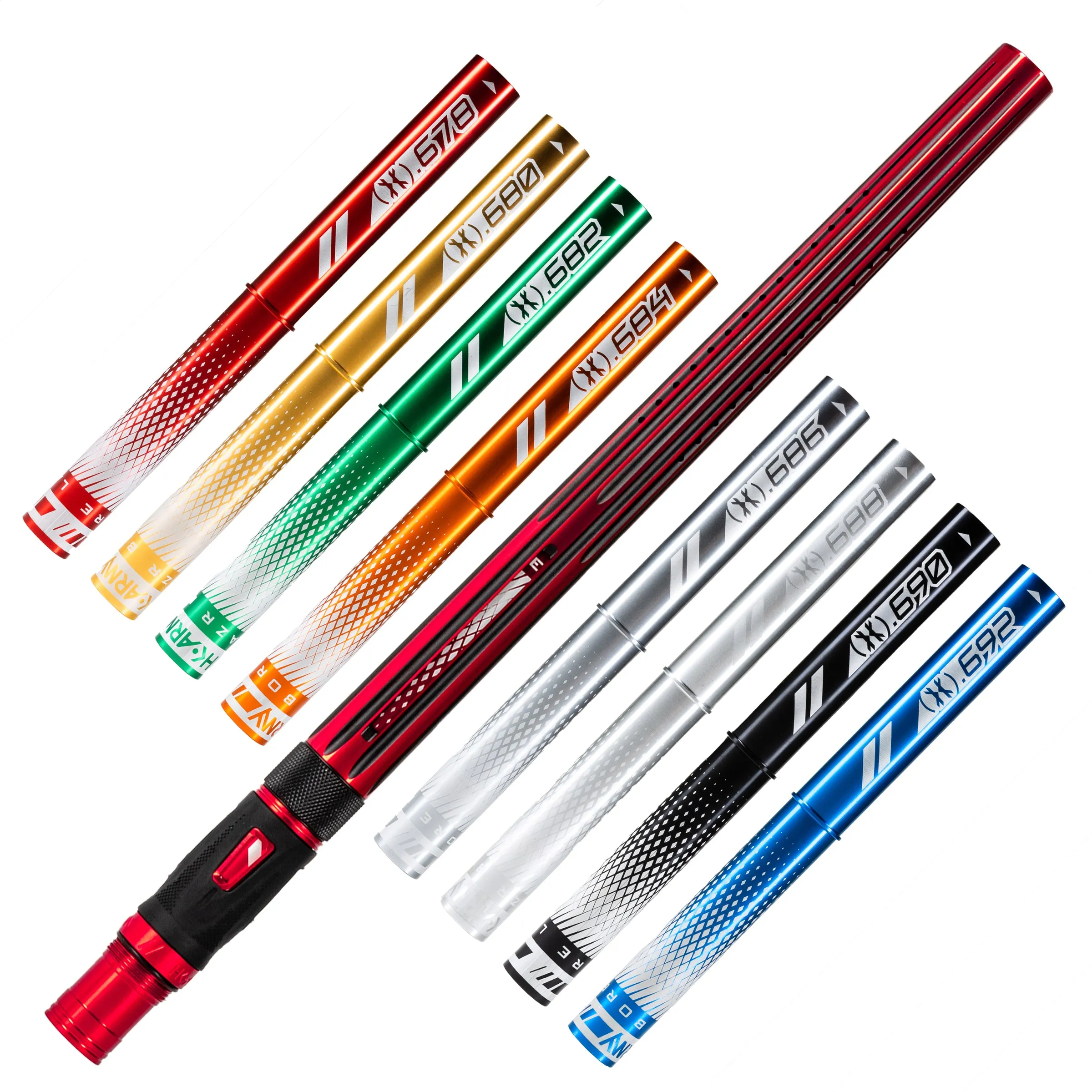 LAZR Elite Nova Barrel Kit - 15 Red/Black - Colored Inserts - Cocker Threads