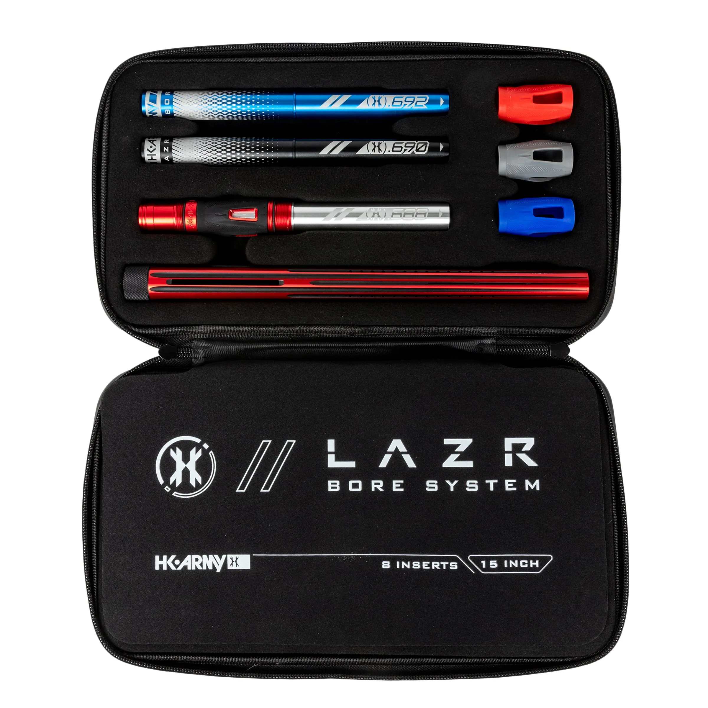LAZR Elite Nova Barrel Kit - 15 Red/Black - Colored Inserts - Cocker Threads