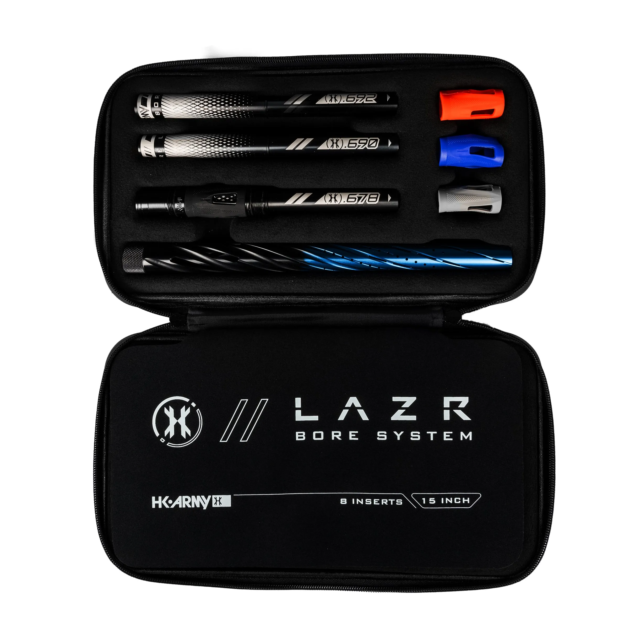 LAZR Elite Orbit Barrel Kit - 15 Black/Blue Fade - Black Inserts - Cocker Threads