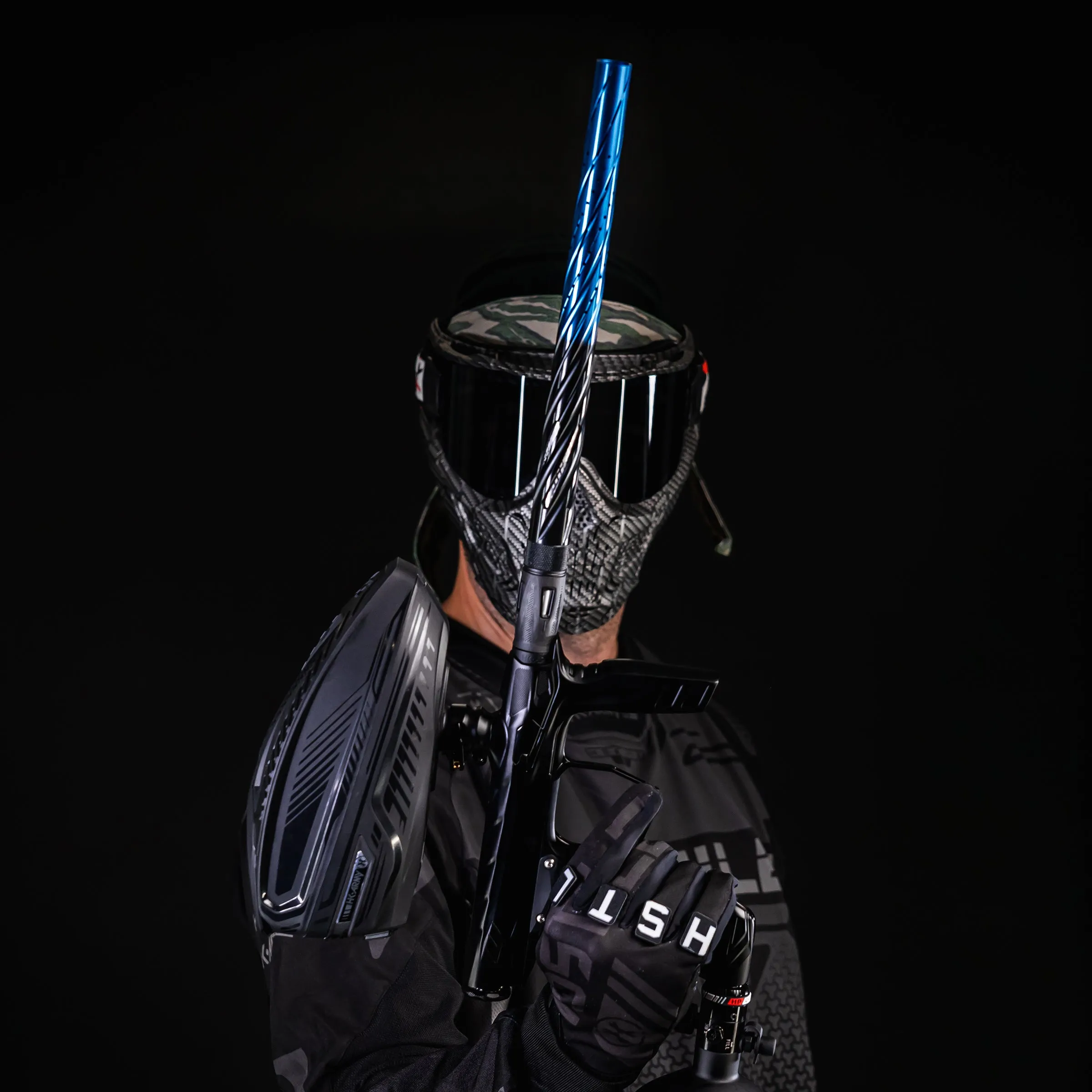 LAZR Elite Orbit Barrel Kit - 15 Black/Blue Fade - Colored Inserts - Cocker Threads