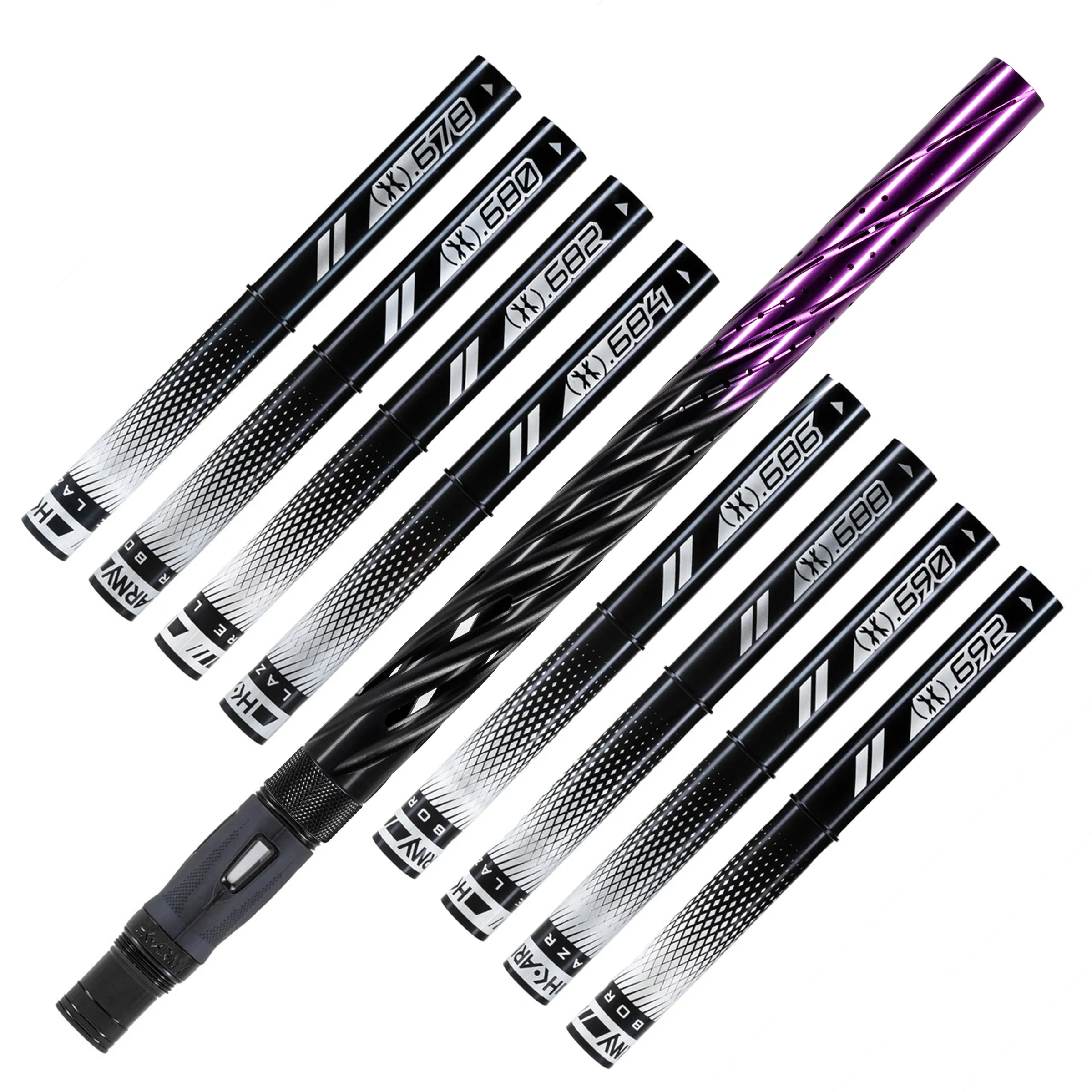 LAZR Elite Orbit Barrel Kit - 15 Black/Purple Fade - Black Inserts - Cocker Threads