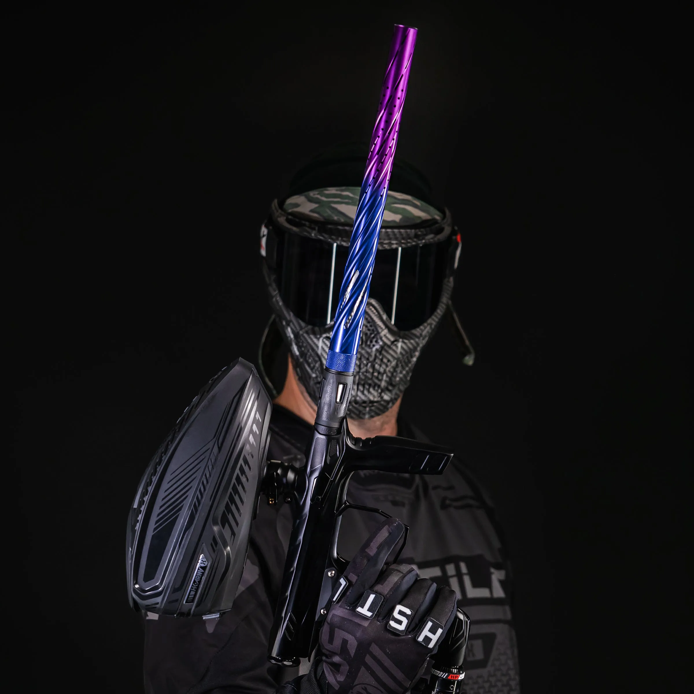 LAZR Elite Orbit Barrel Kit - 15 Black/Purple Fade - Colored Inserts - Cocker Threads
