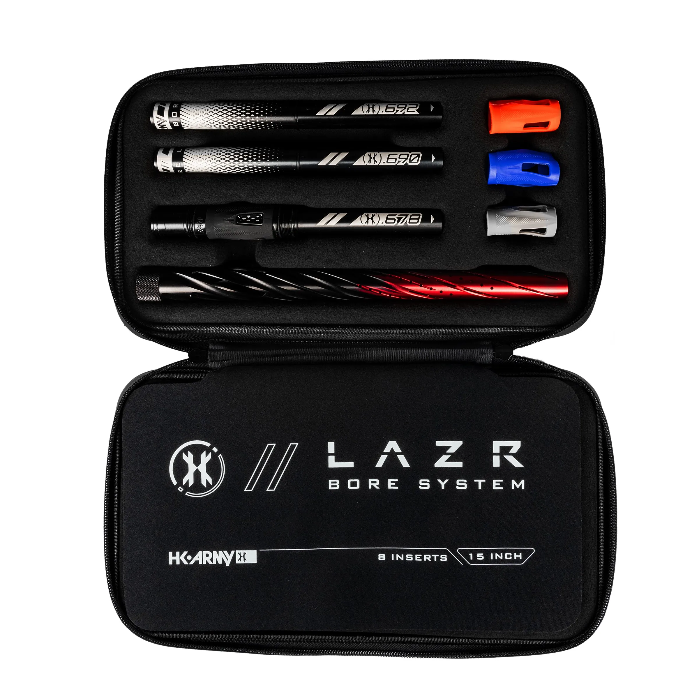 LAZR Elite Orbit Barrel Kit - 15 Black/Red Fade - Black Inserts - Cocker Threads