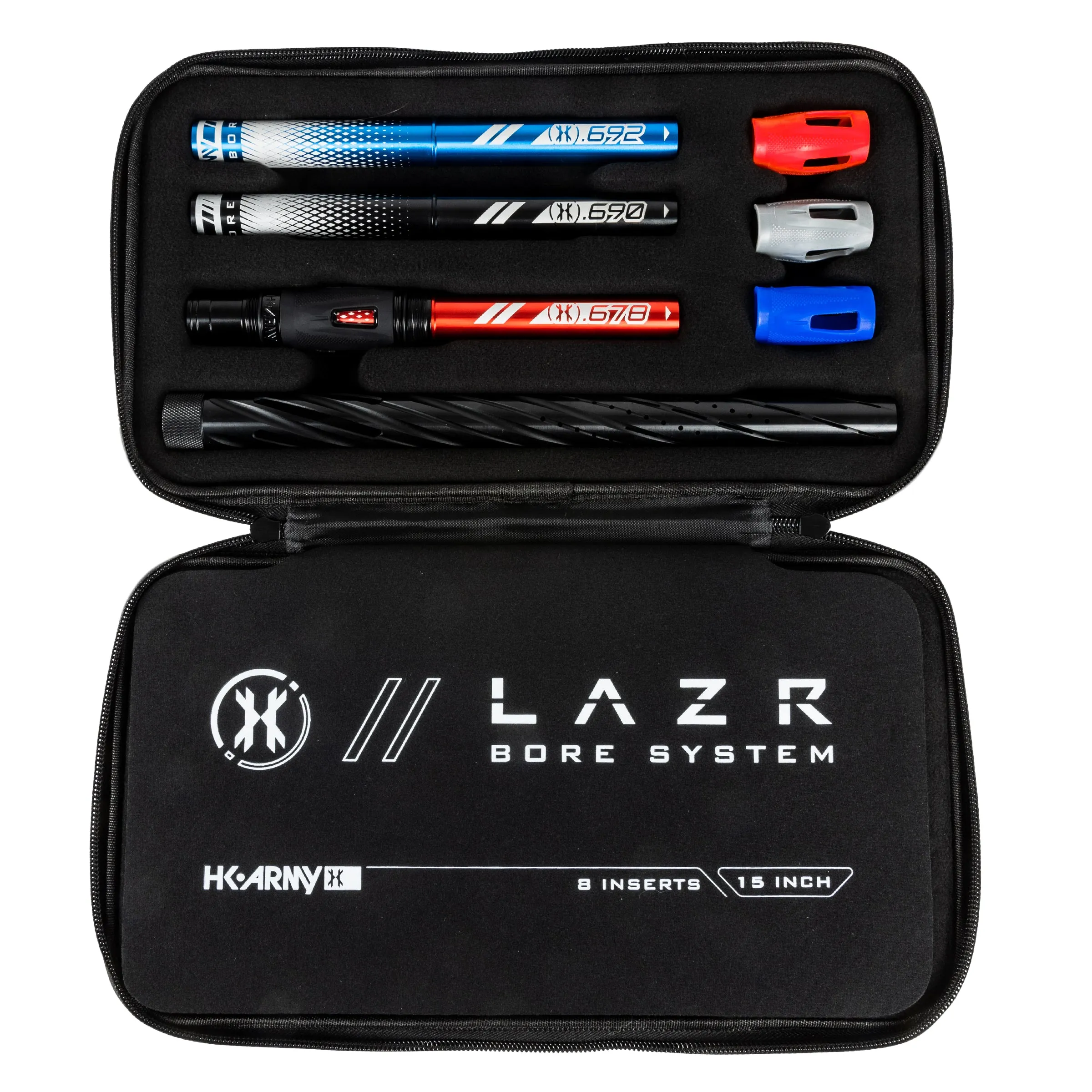 LAZR Elite Orbit Barrel Kit - 15 Dust Black/Colored Inserts - Cocker Threads