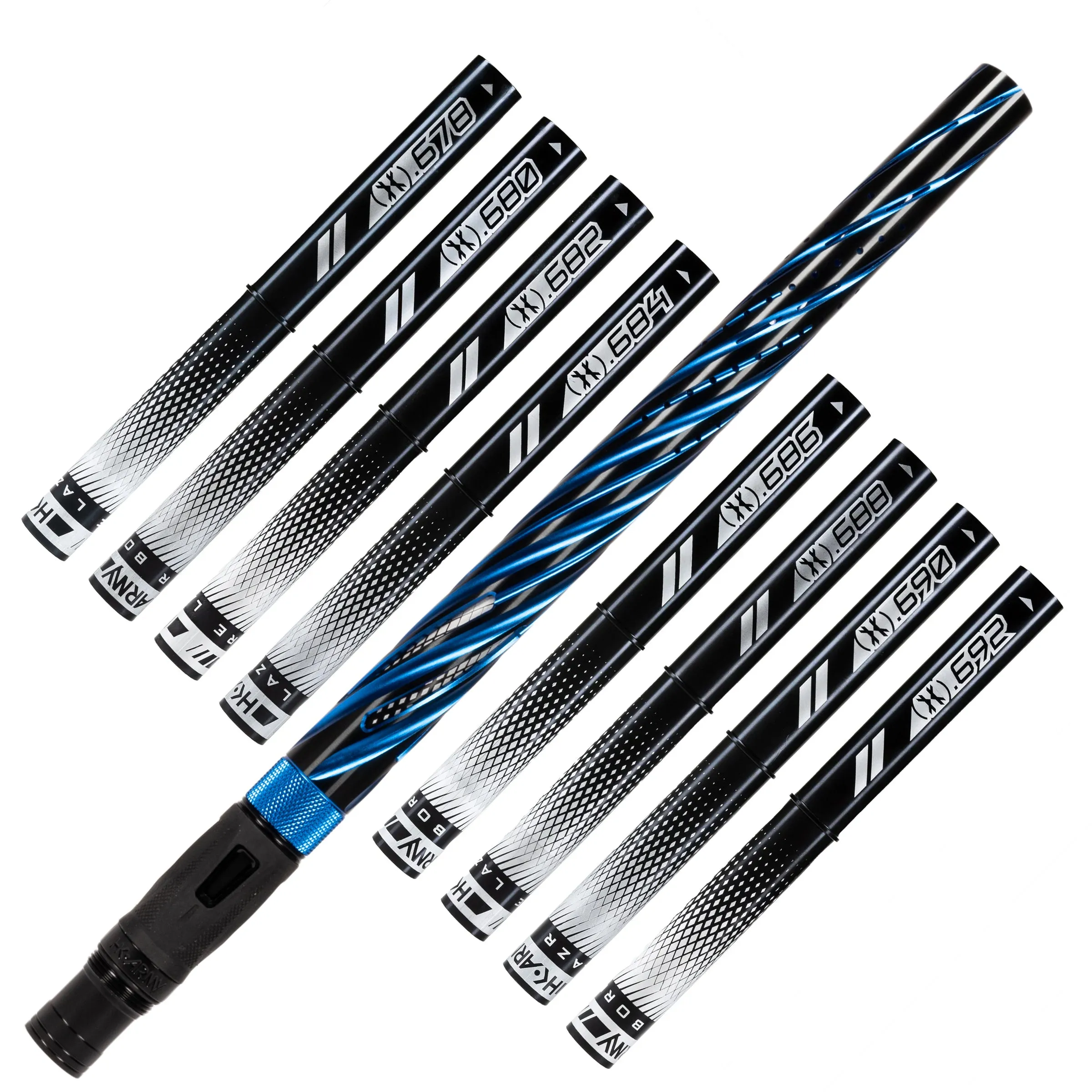 LAZR Elite Orbit Barrel Kit - 15 Dust Blue/Black - Black Inserts - Cocker Threads