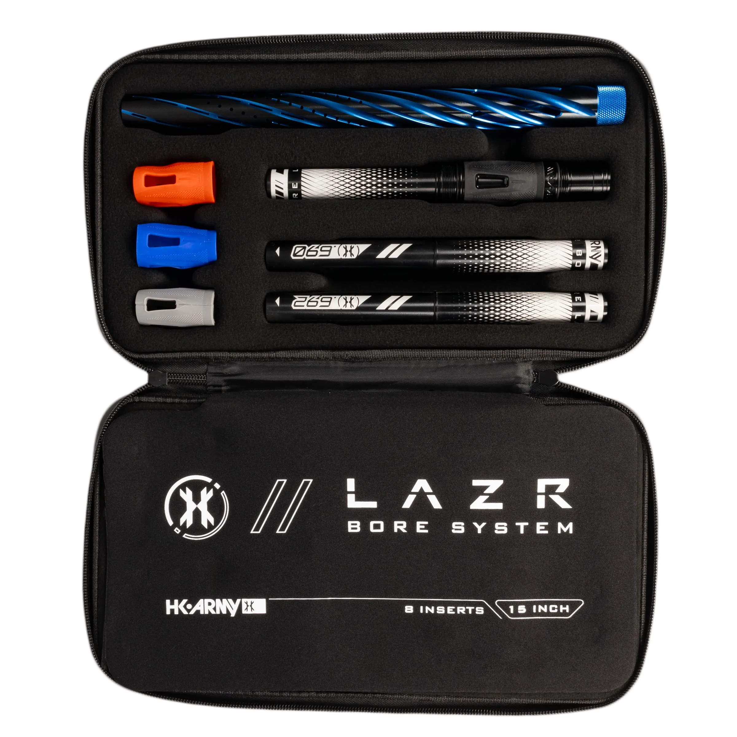 LAZR Elite Orbit Barrel Kit - 15 Dust Blue/Black - Black Inserts - Cocker Threads