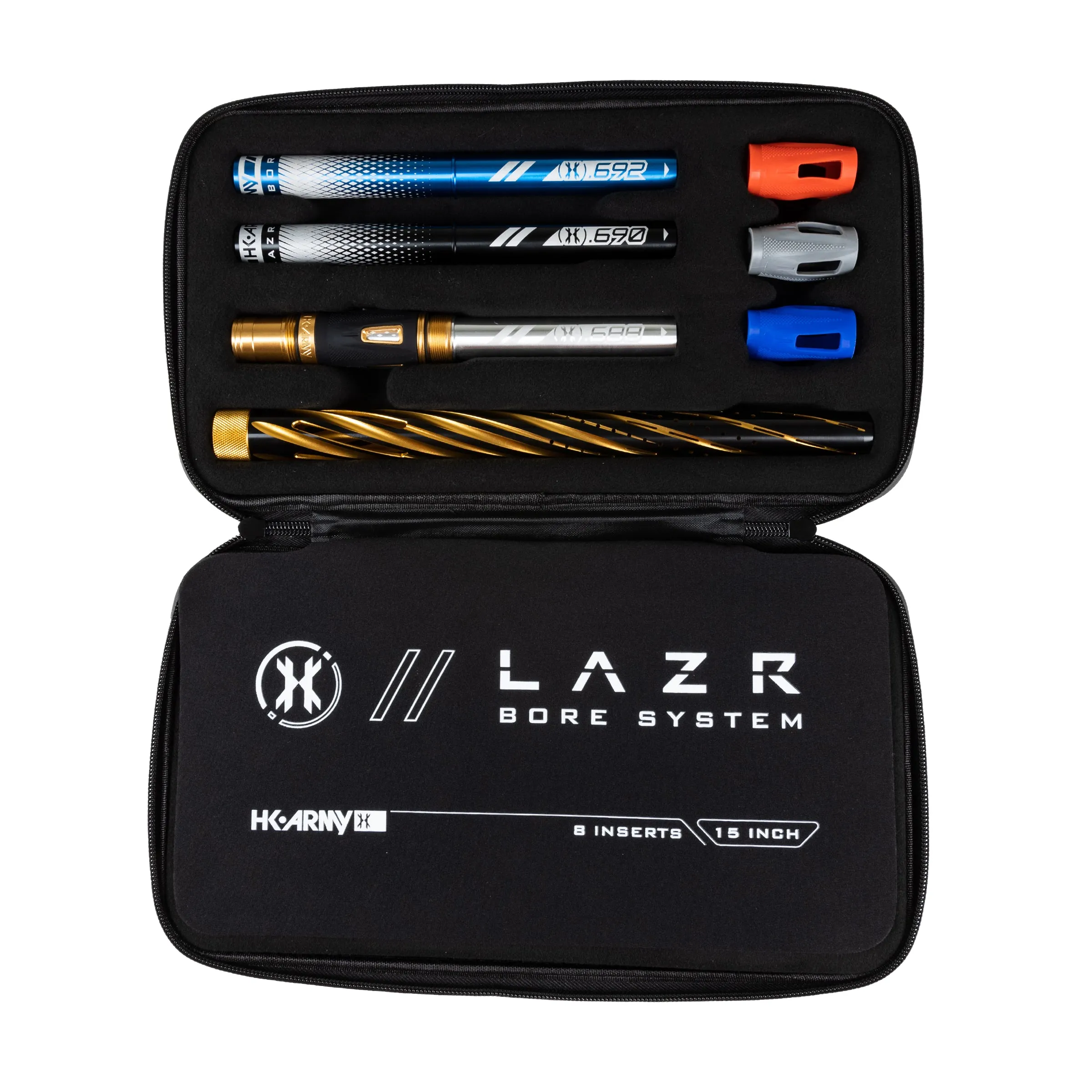 LAZR Elite Orbit Barrel Kit - 15 Dust Gold/Colored Inserts - Cocker Threads