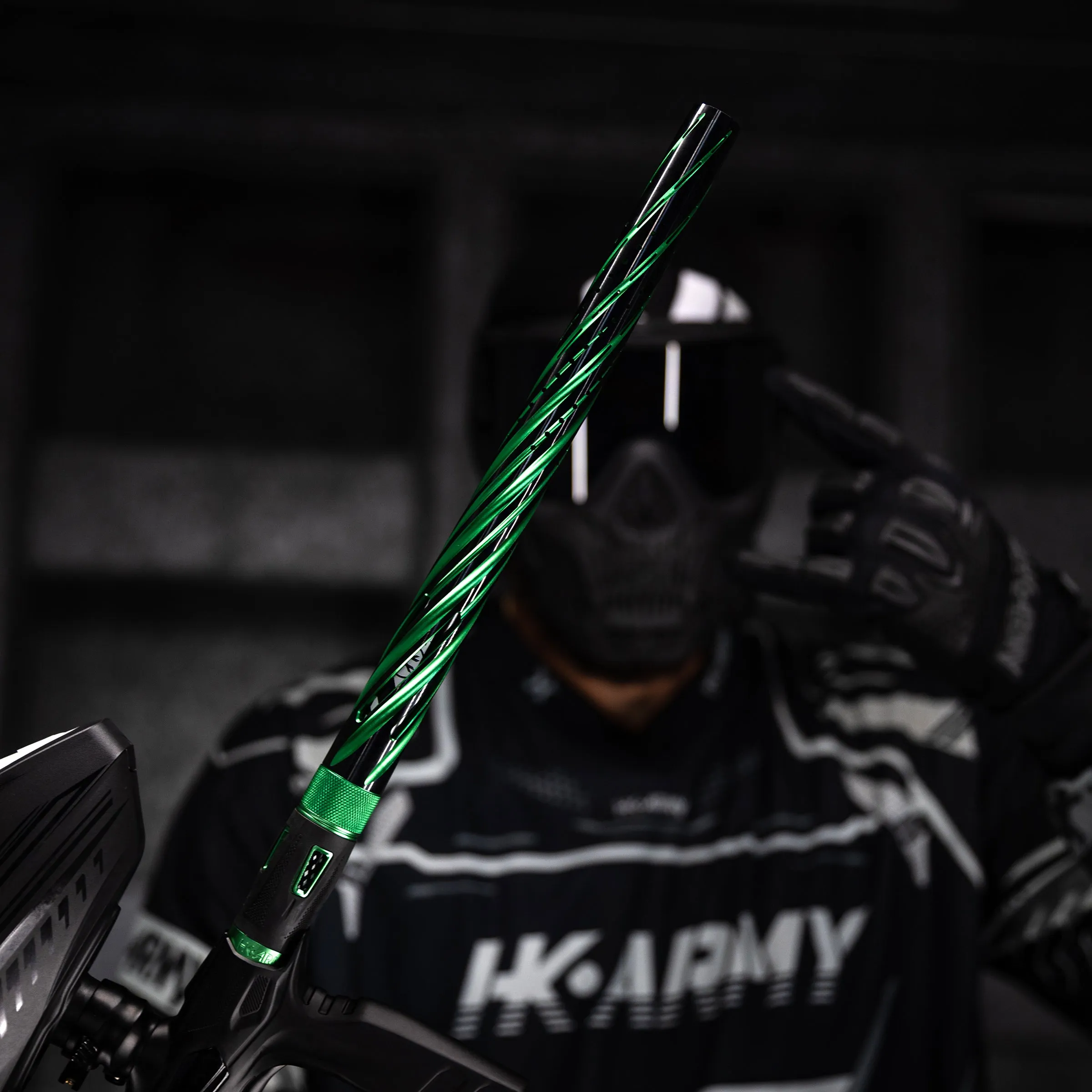 LAZR Elite Orbit Barrel Kit - 15 Dust Green/Black Inserts - Cocker Threads
