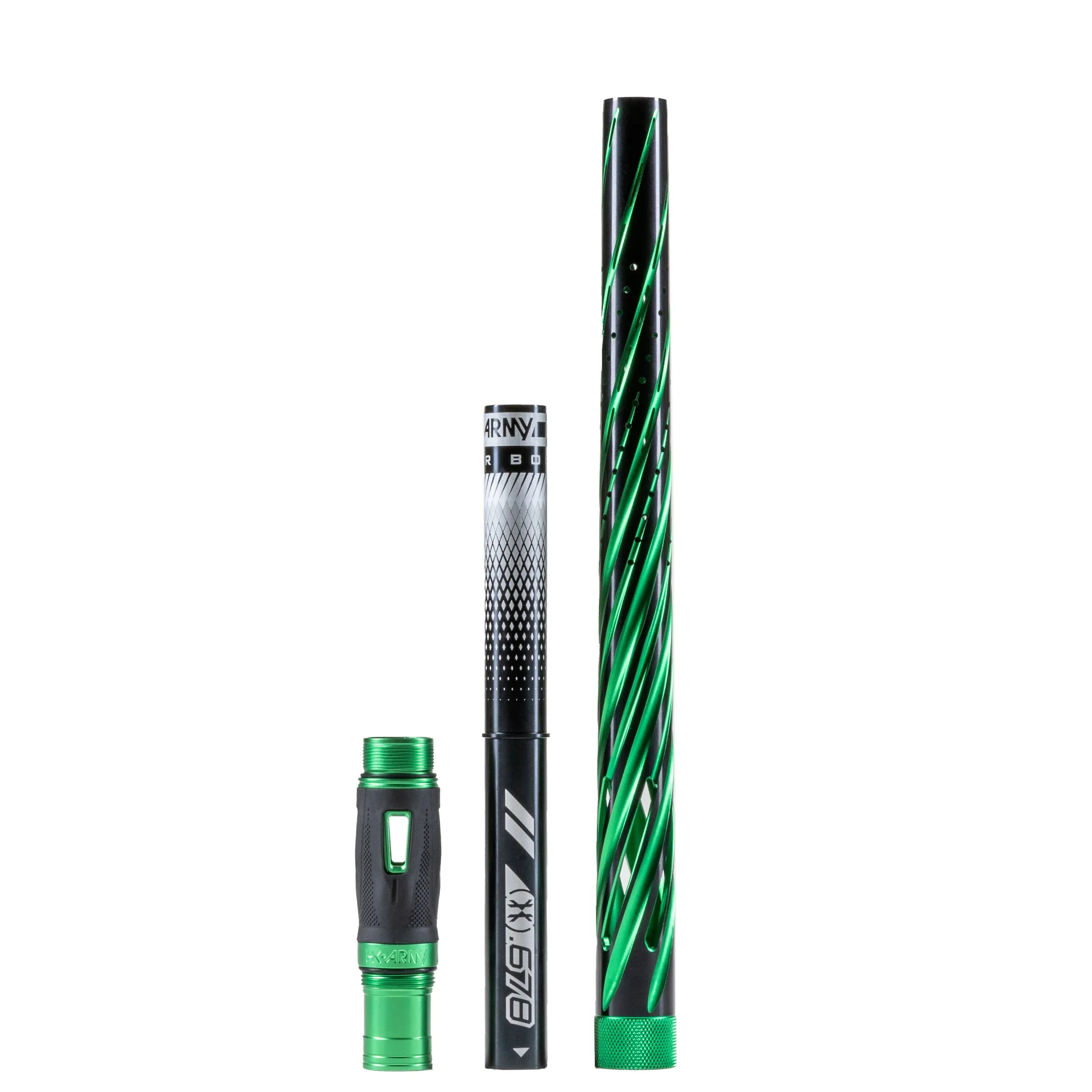LAZR Elite Orbit Barrel Kit - 15 Dust Green/Black Inserts - Cocker Threads