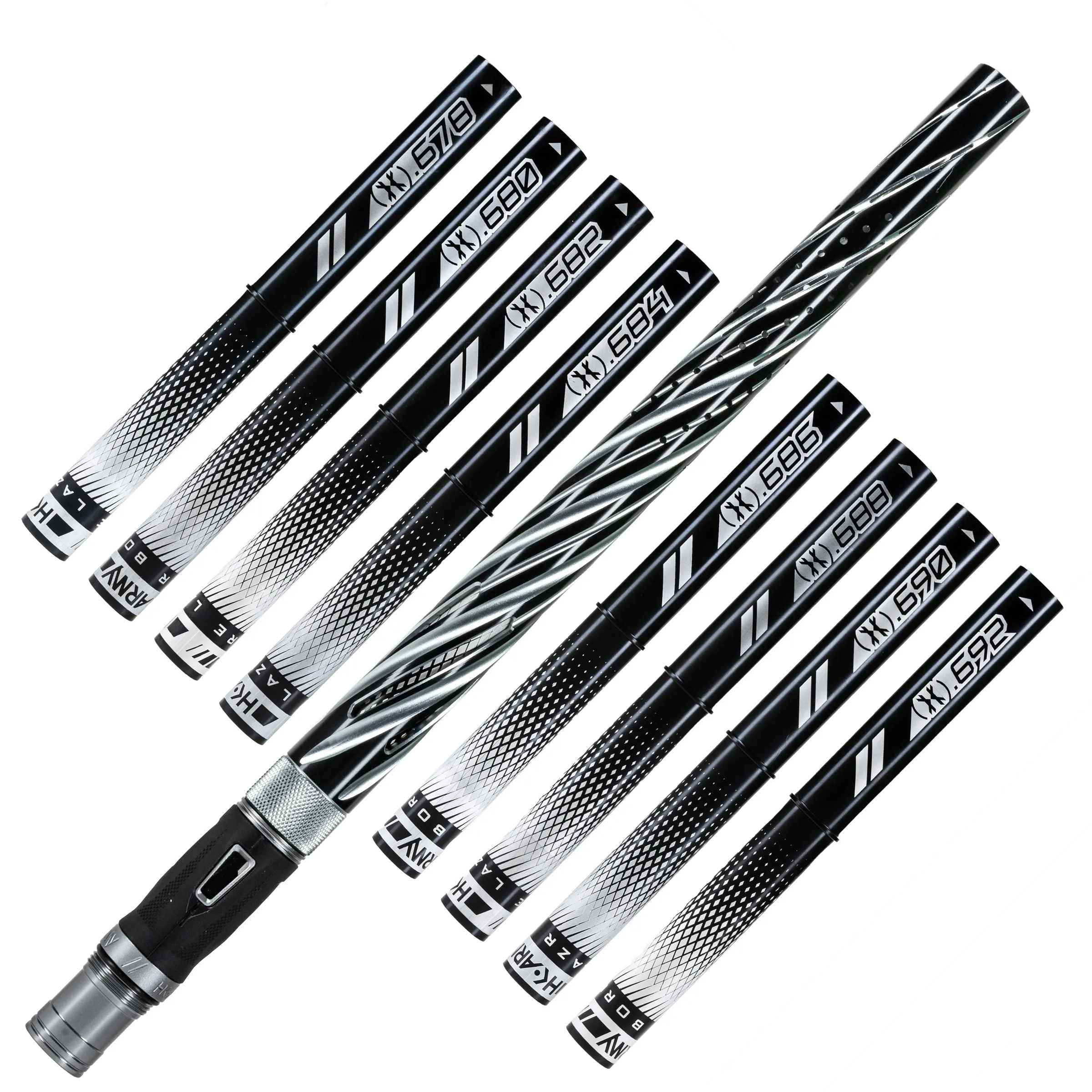 LAZR Elite Orbit Barrel Kit - 15 Dust Pewter/Black Inserts - Cocker Threads