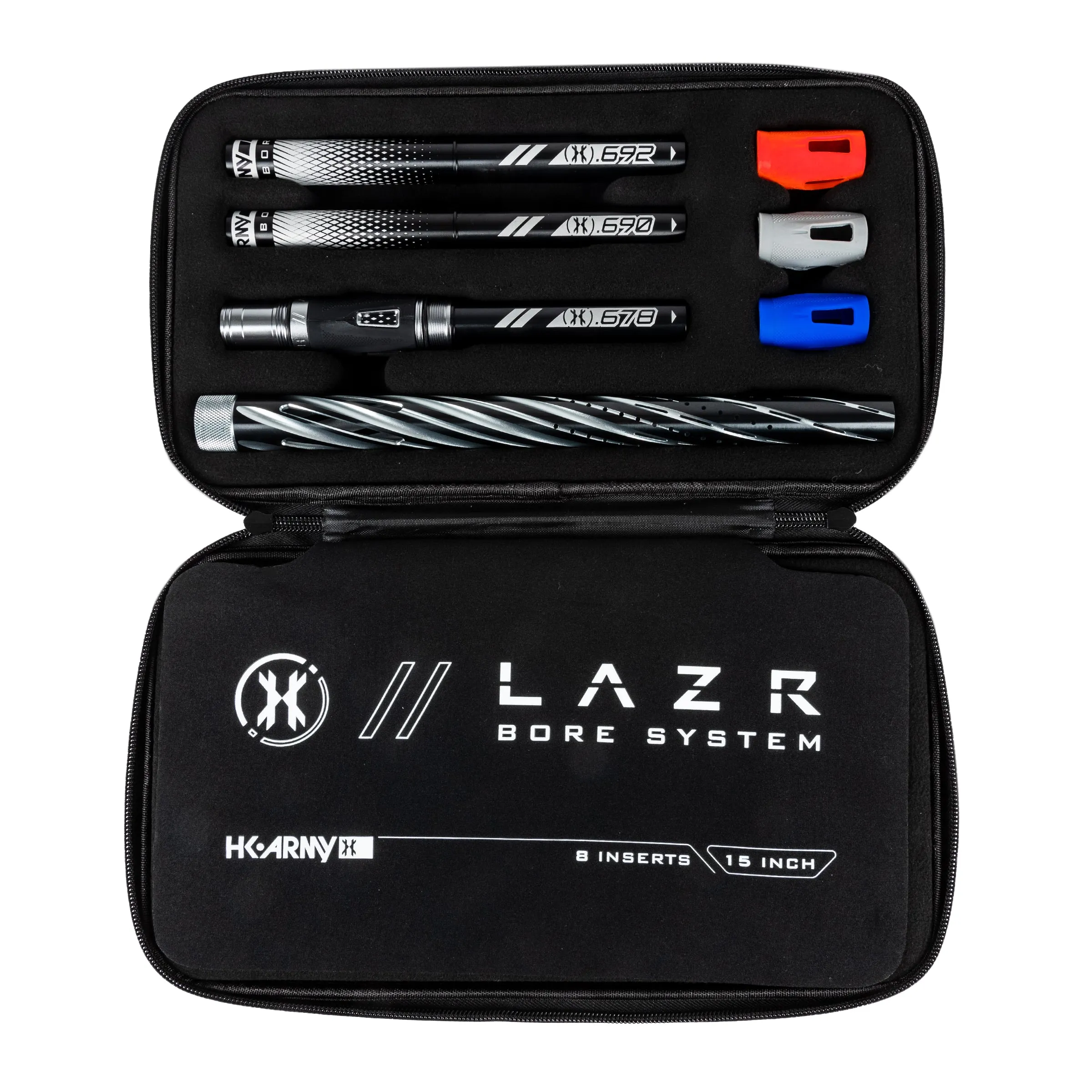 LAZR Elite Orbit Barrel Kit - 15 Dust Pewter/Black Inserts - Cocker Threads