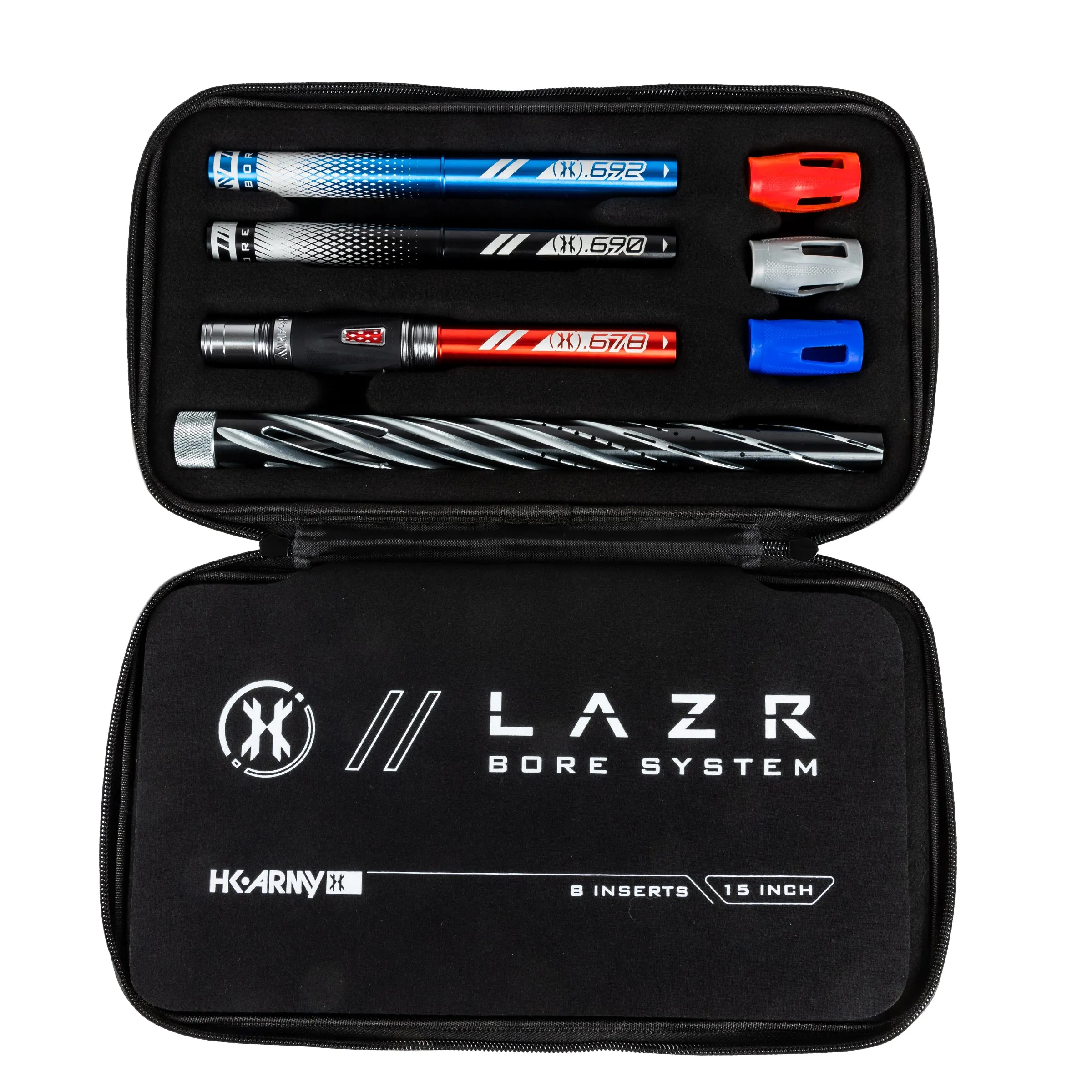 LAZR Elite Orbit Barrel Kit - 15 Dust Pewter/Colored Inserts - Cocker Threads
