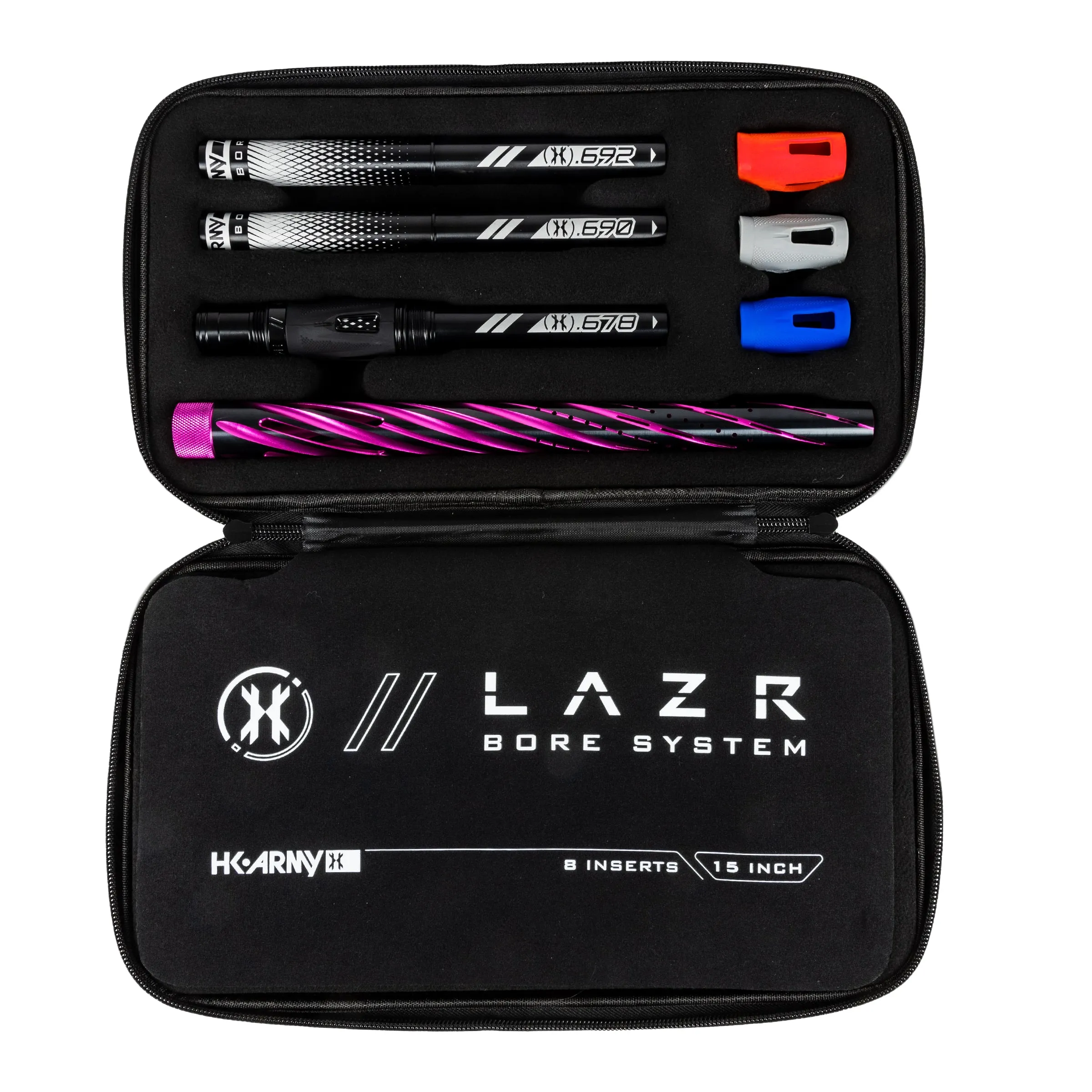 LAZR Elite Orbit Barrel Kit - 15 Dust Pink/Black Inserts - Cocker Threads