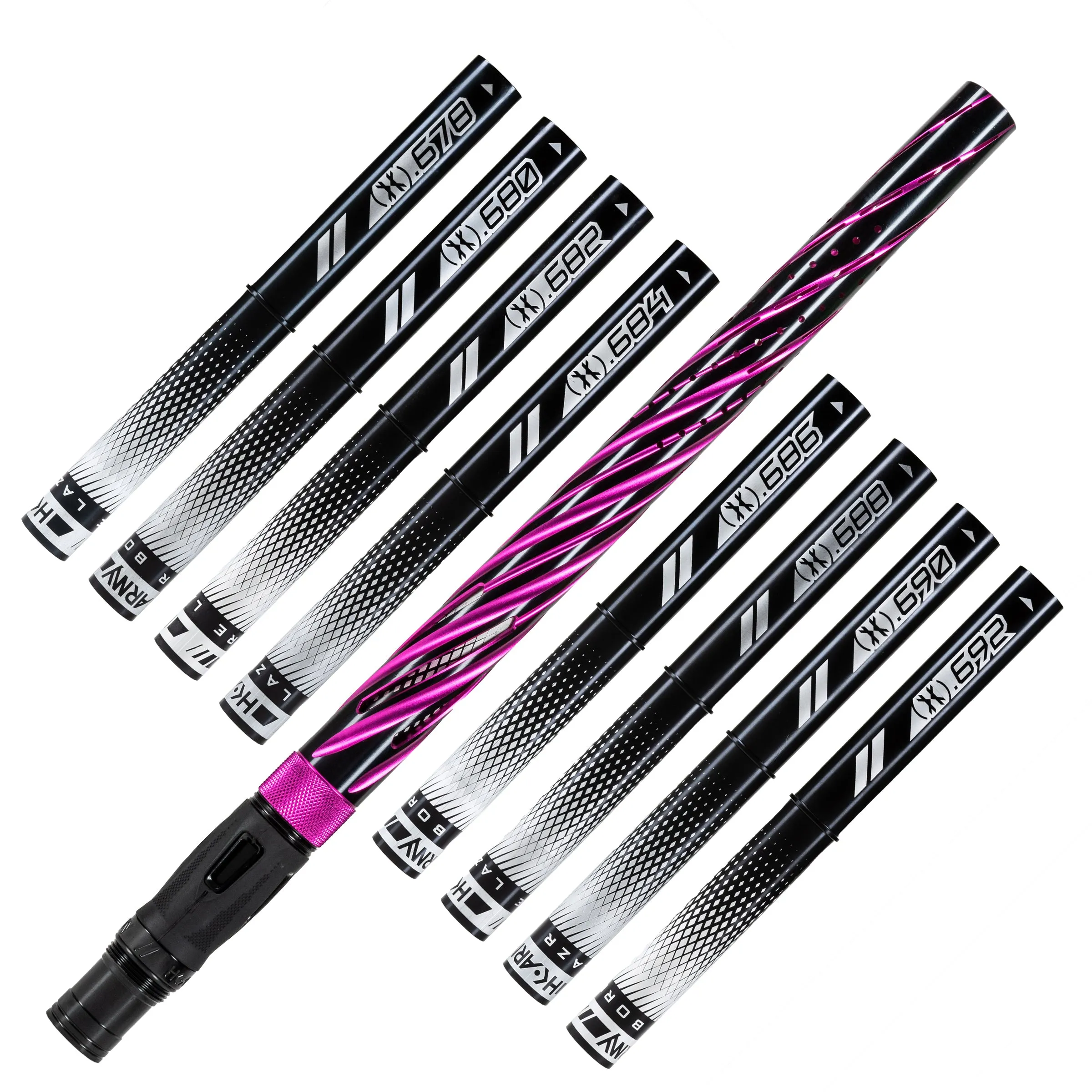 LAZR Elite Orbit Barrel Kit - 15 Dust Pink/Black Inserts - Cocker Threads