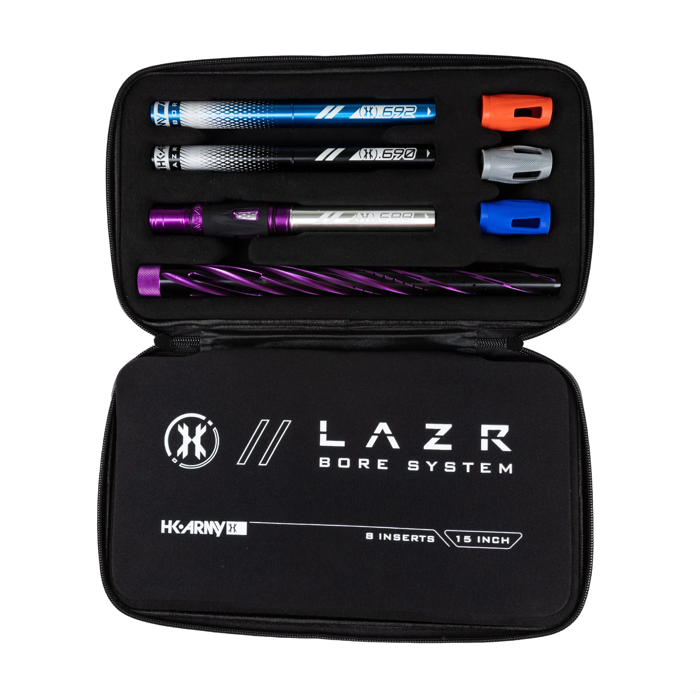 LAZR Elite Orbit Barrel Kit - 15 Dust Purple/Colored Inserts - Cocker Threads