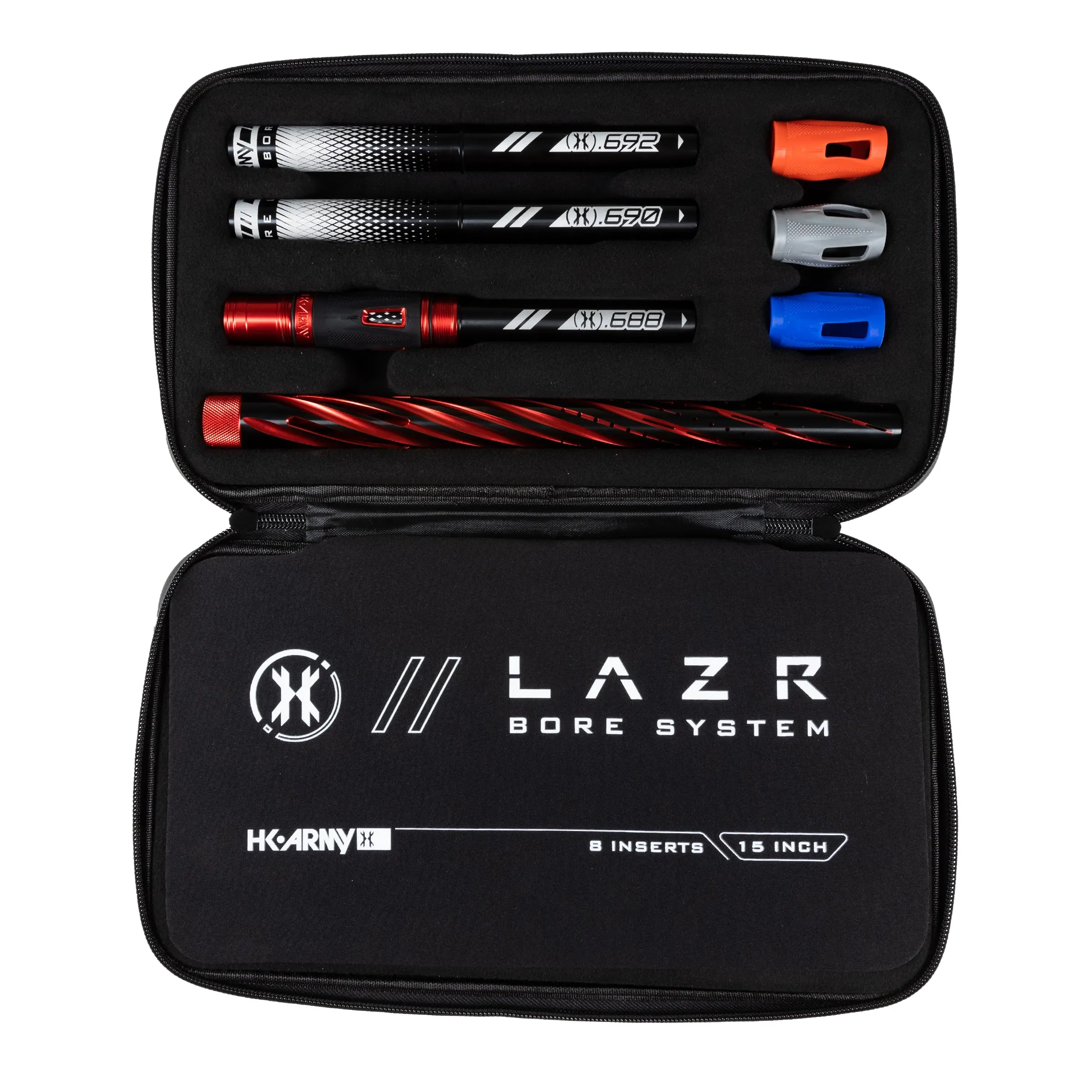 LAZR Elite Orbit Barrel Kit - 15 Dust Red/Black Inserts - Cocker Threads