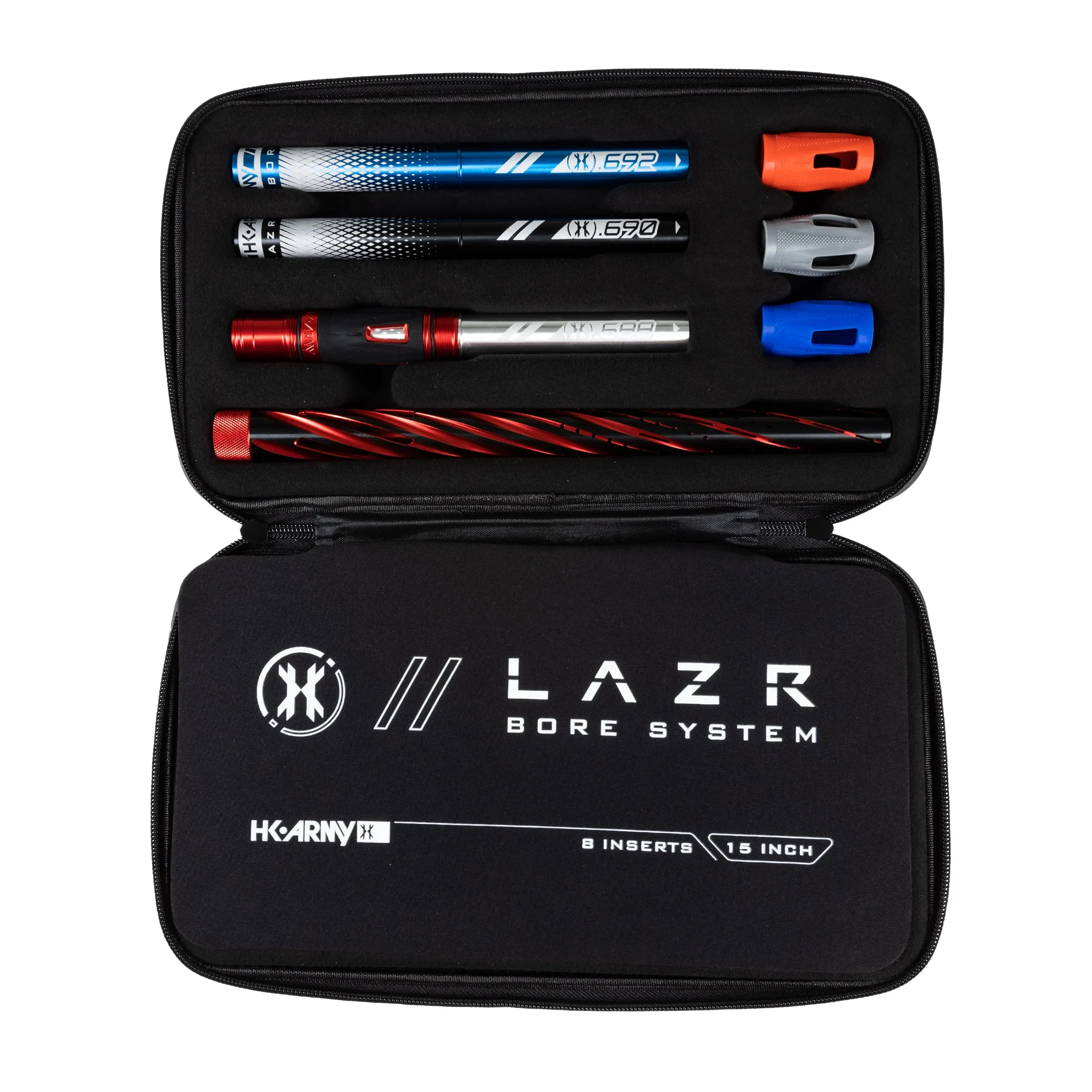 LAZR Elite Orbit Barrel Kit - 15 Dust Red/Colored Inserts - Cocker Threads