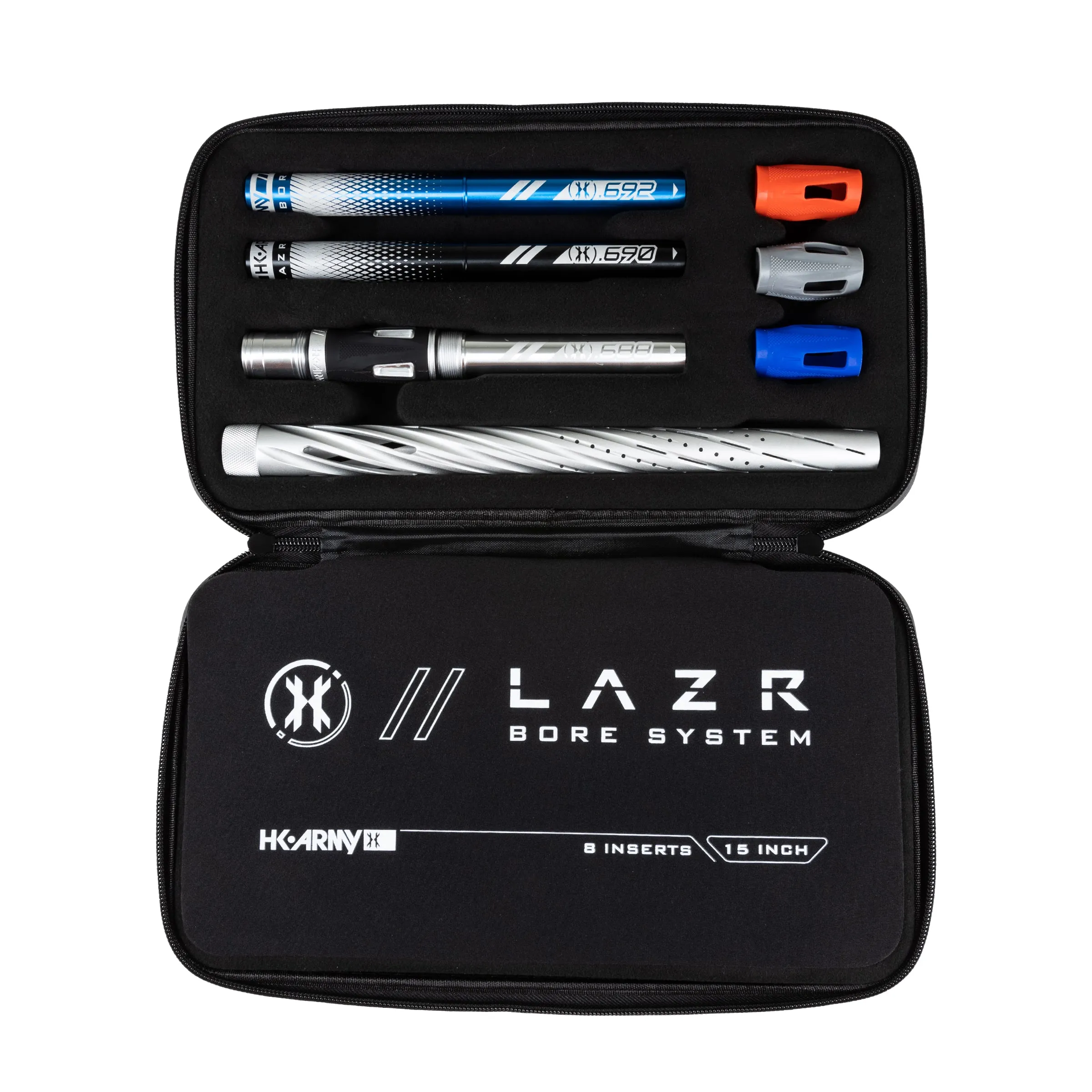 LAZR Elite Orbit Barrel Kit - 15 Dust Silver/Colored Inserts - Cocker Threads
