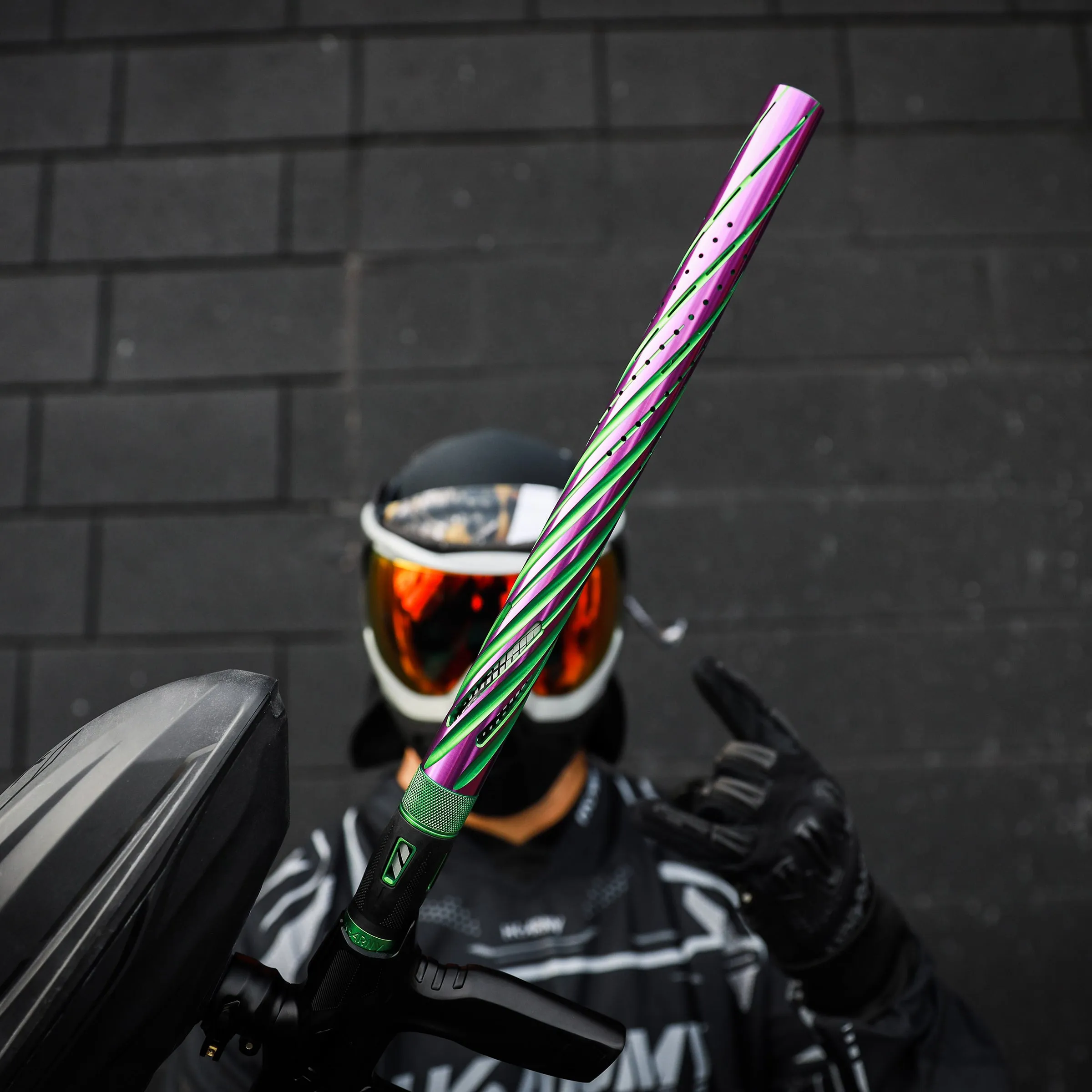 LAZR Elite Orbit Barrel Kit - 15 Green/Purple Black Inserts - Cocker Threads