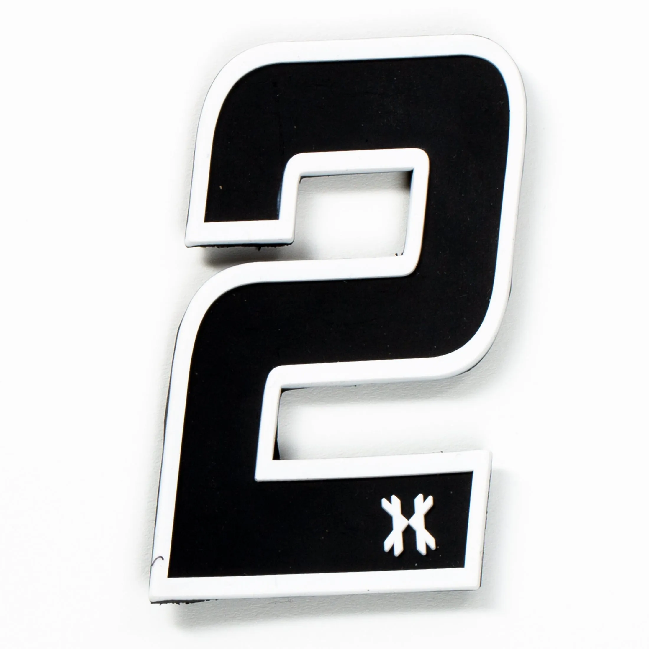 Number 2 Rubber Velcro Patch