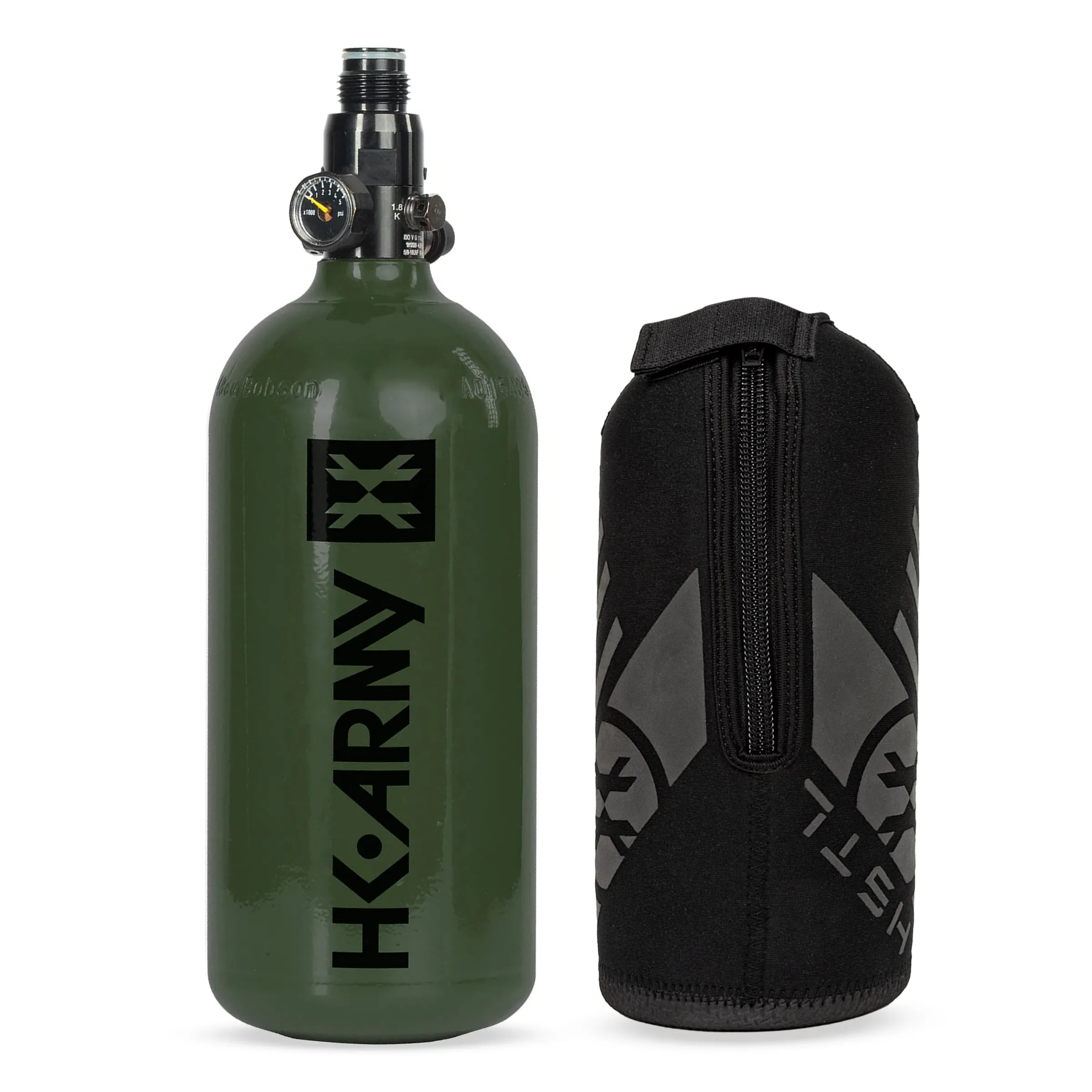 Olive 48ci/3000psi Aluminum HPA Tank w/ Neoprene Padded Cover