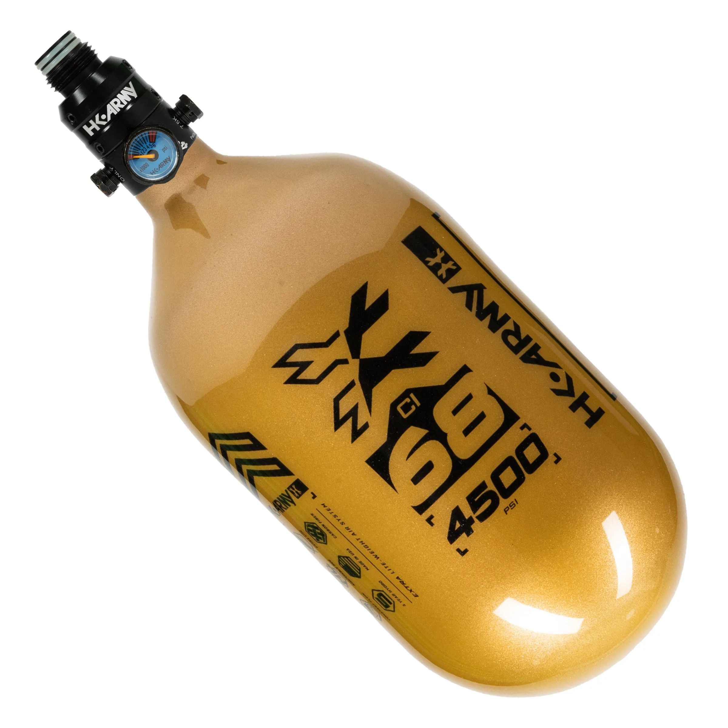 Rush - 68ci / 4500psi EXTRA LITE PRO REG Air System - Gold/Black