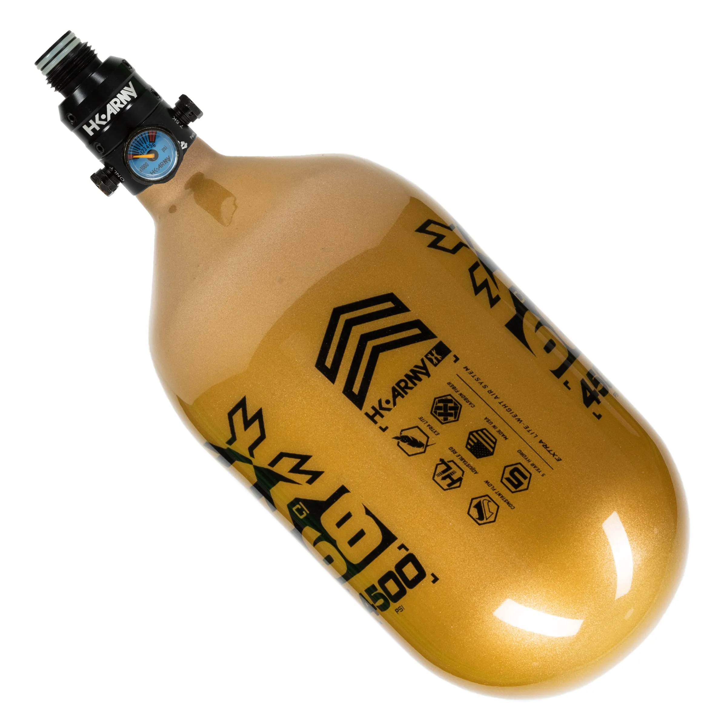 Rush - 68ci / 4500psi EXTRA LITE PRO REG Air System - Gold/Black