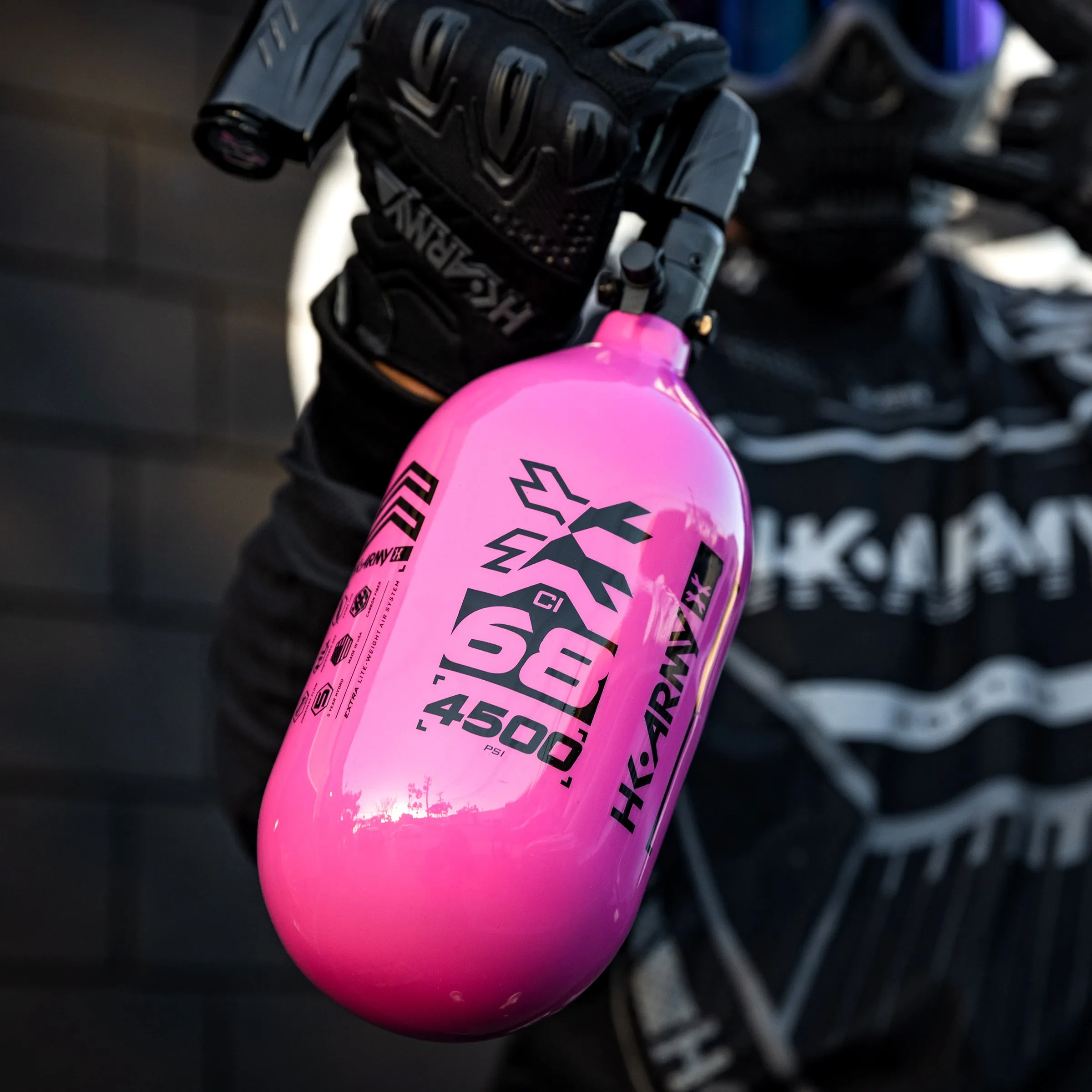 Rush - 68ci / 4500psi EXTRA LITE PRO REG Air System - Neon Pink/Black