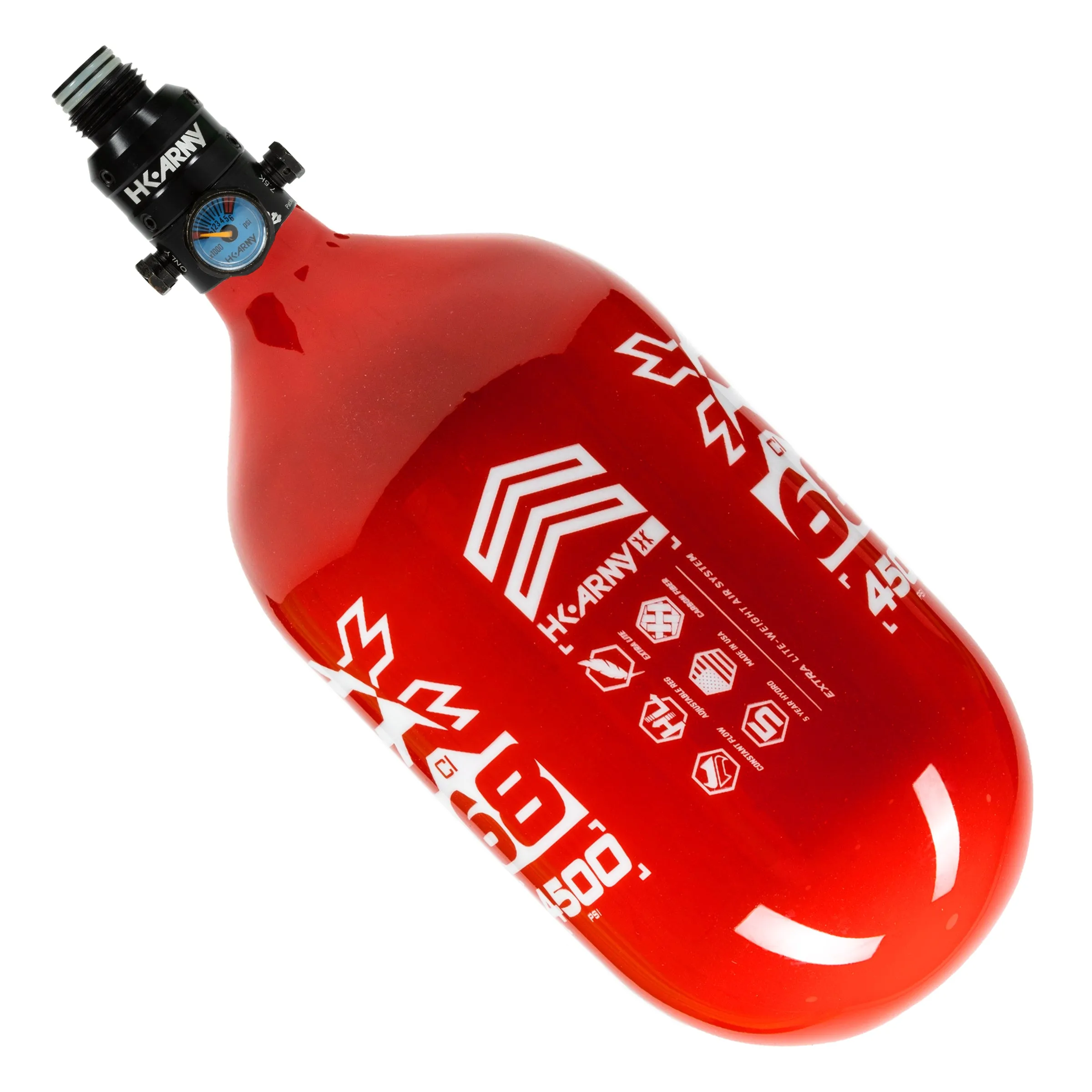 Rush - 68ci / 4500psi EXTRA LITE PRO REG Air System - Red/White