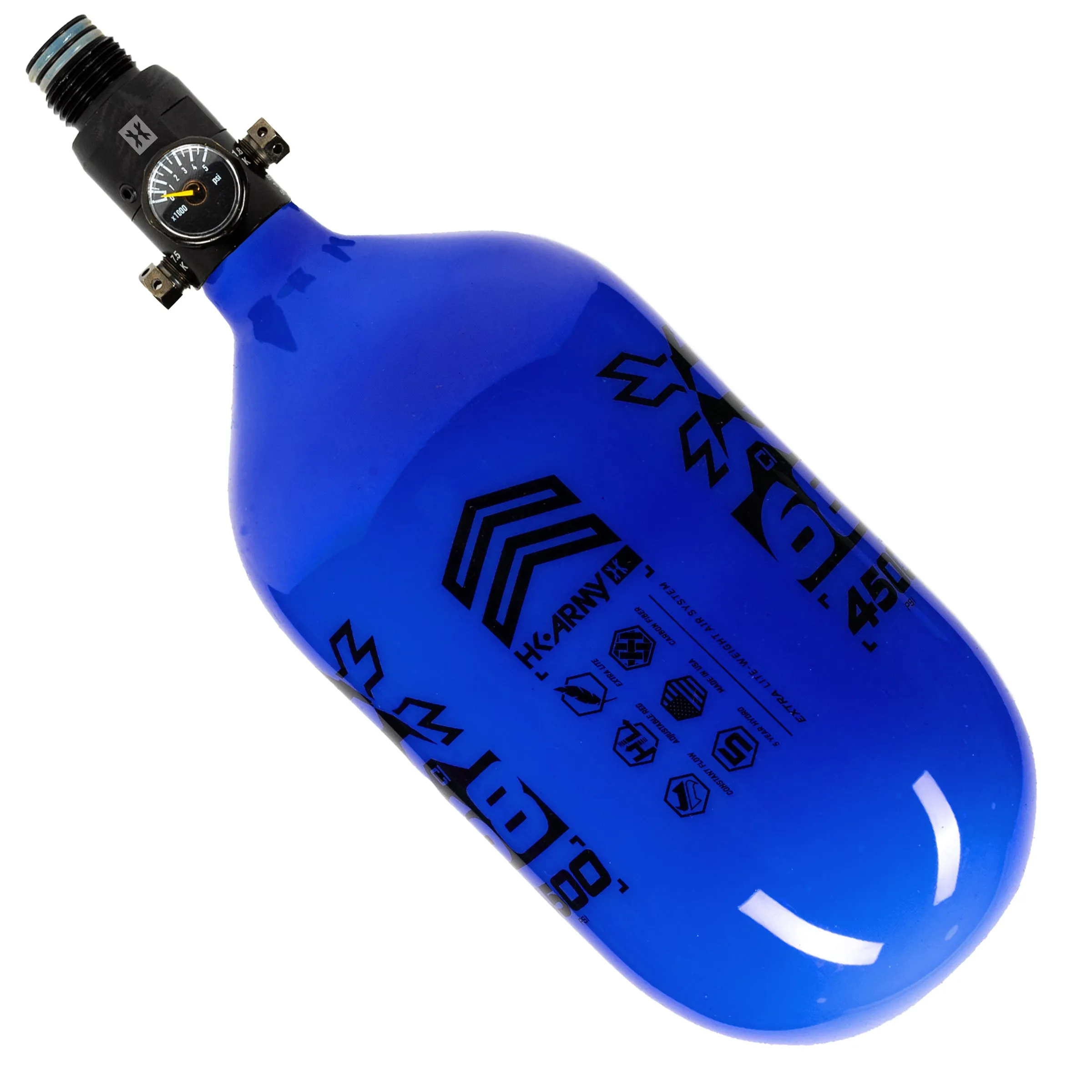 Rush - 68ci / 4500psi EXTRA LITE Standard Reg Air System - Blue/Black