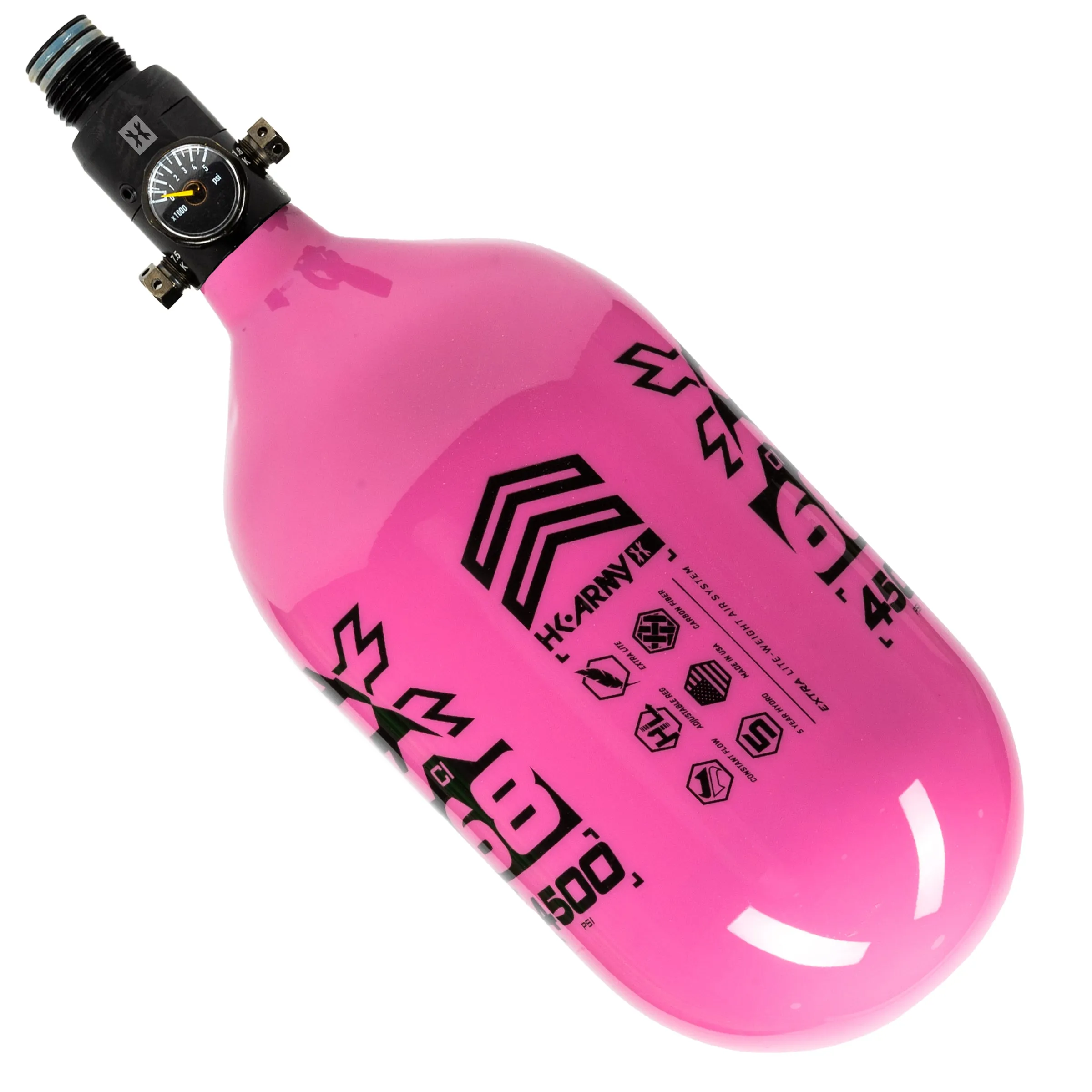 Rush - 68ci / 4500psi EXTRA LITE Standard Reg Air System - Neon Pink/Black