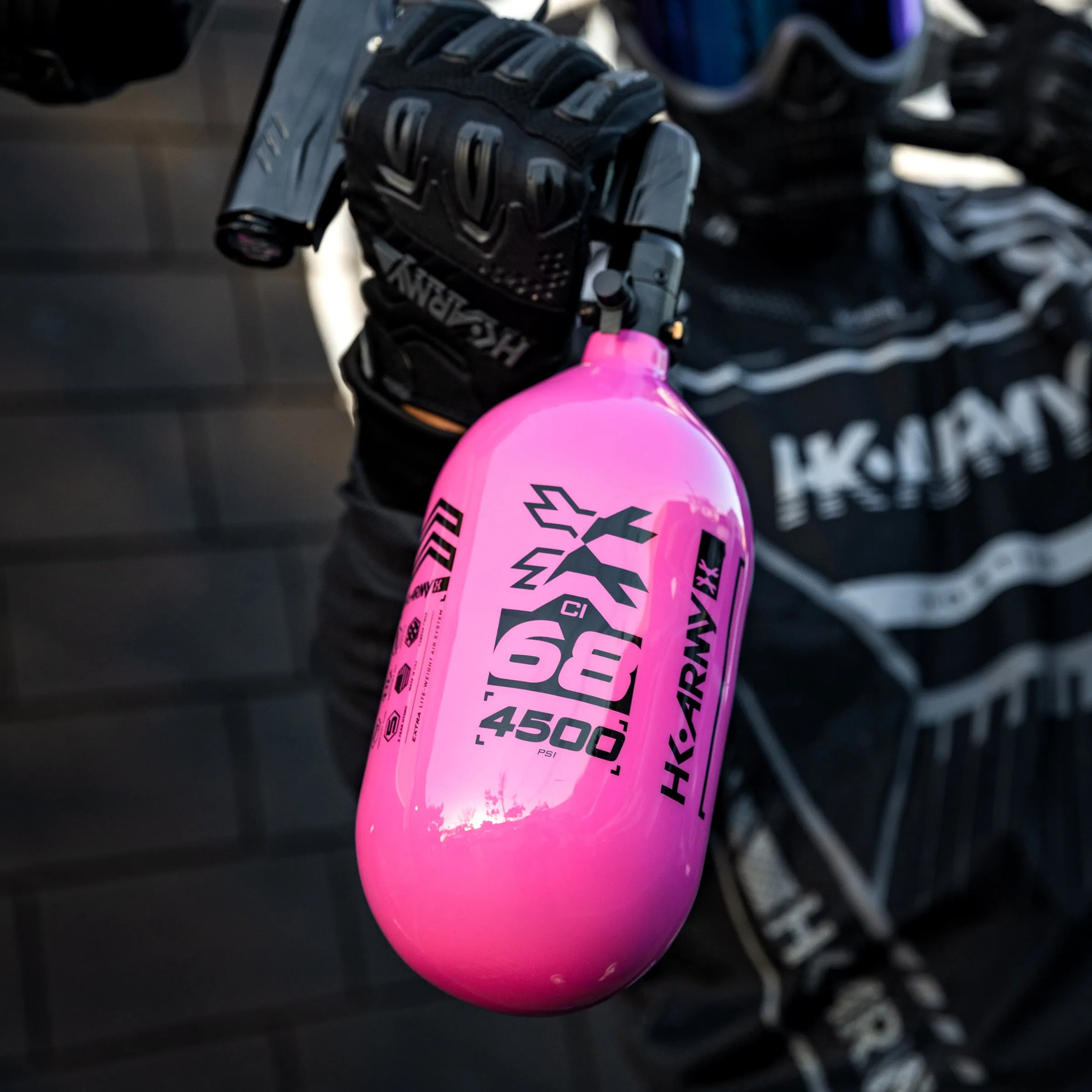 Rush - 68ci / 4500psi EXTRA LITE Standard Reg Air System - Neon Pink/Black