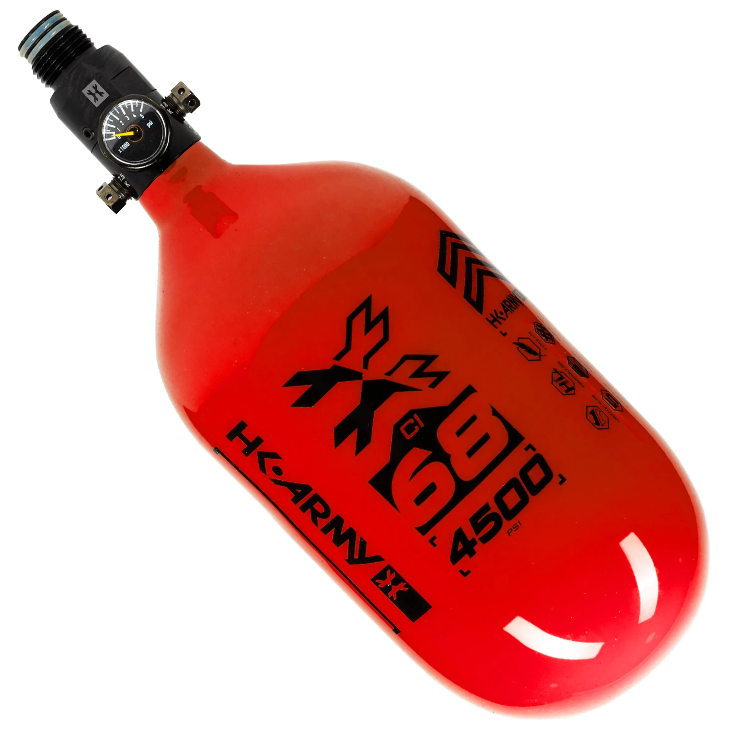 Rush - 68ci / 4500psi EXTRA LITE Standard Reg Air System - Red/Black