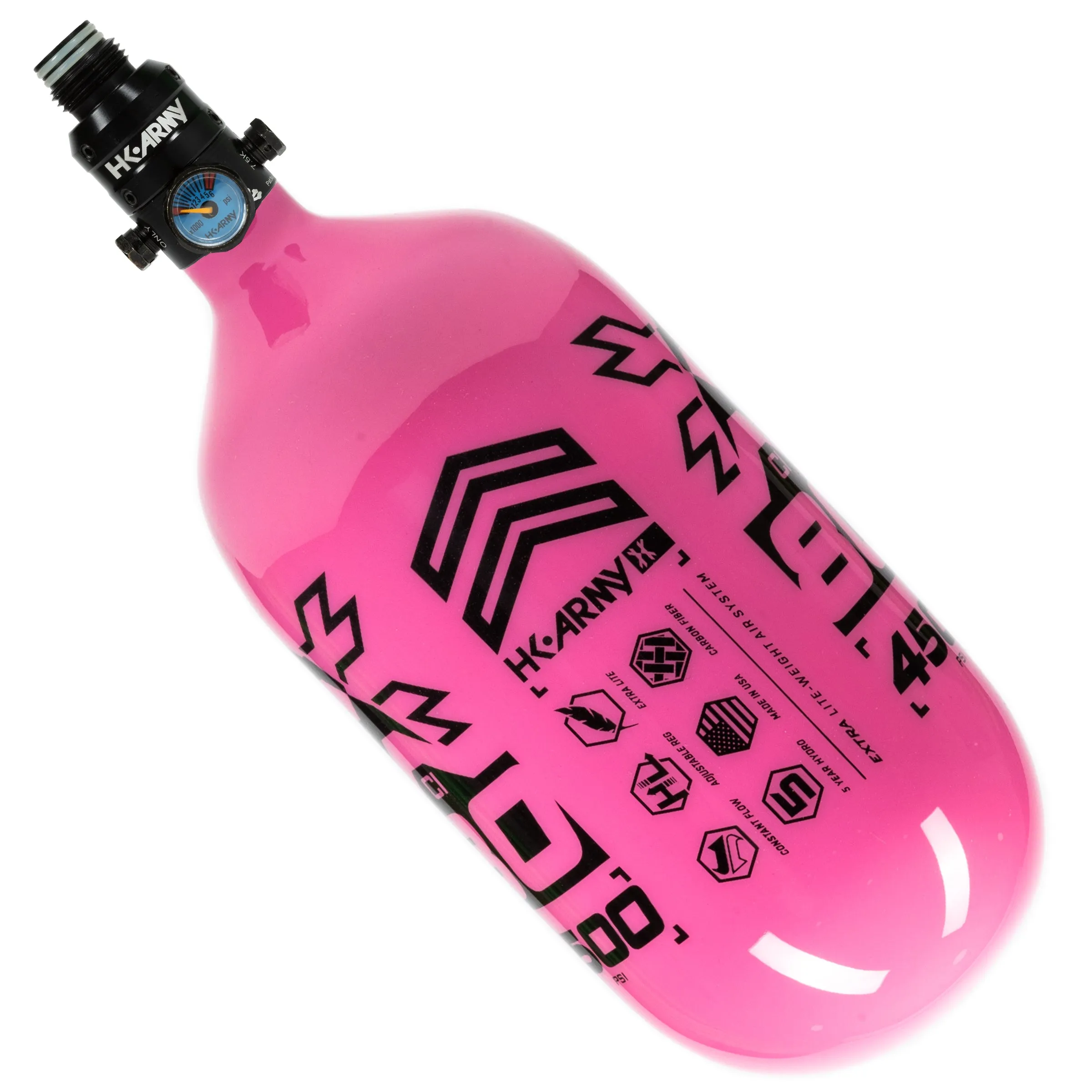 Rush - 80ci / 4500psi EXTRA LITE PRO REG Air System - Neon Pink/Black