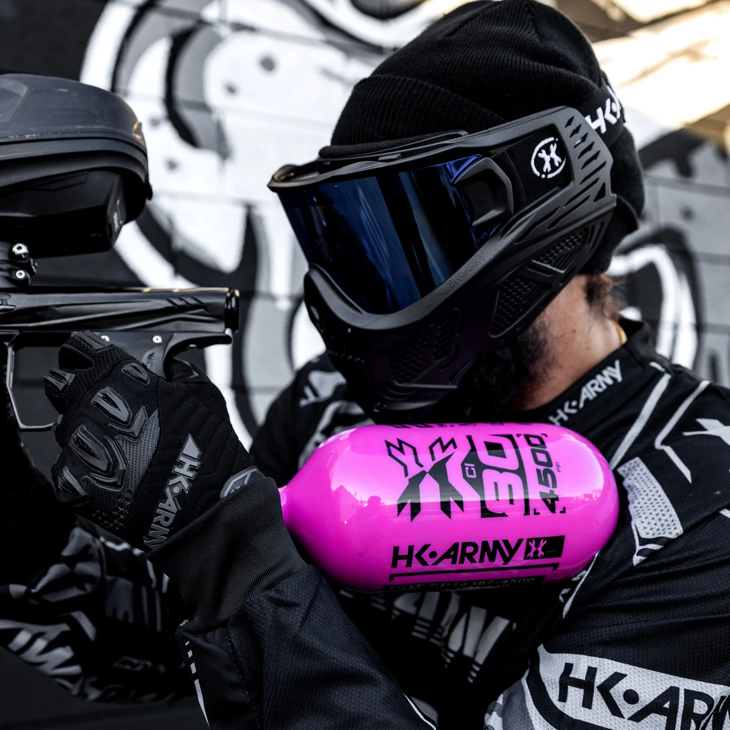Rush - 80ci / 4500psi EXTRA LITE Standard Reg Air System - Neon Pink/Black