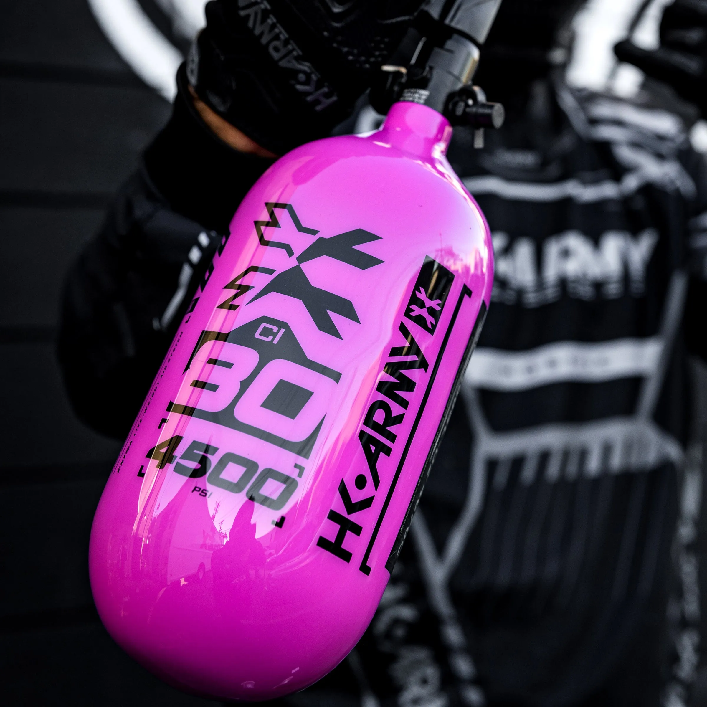 Rush - 80ci / 4500psi EXTRA LITE Standard Reg Air System - Neon Pink/Black