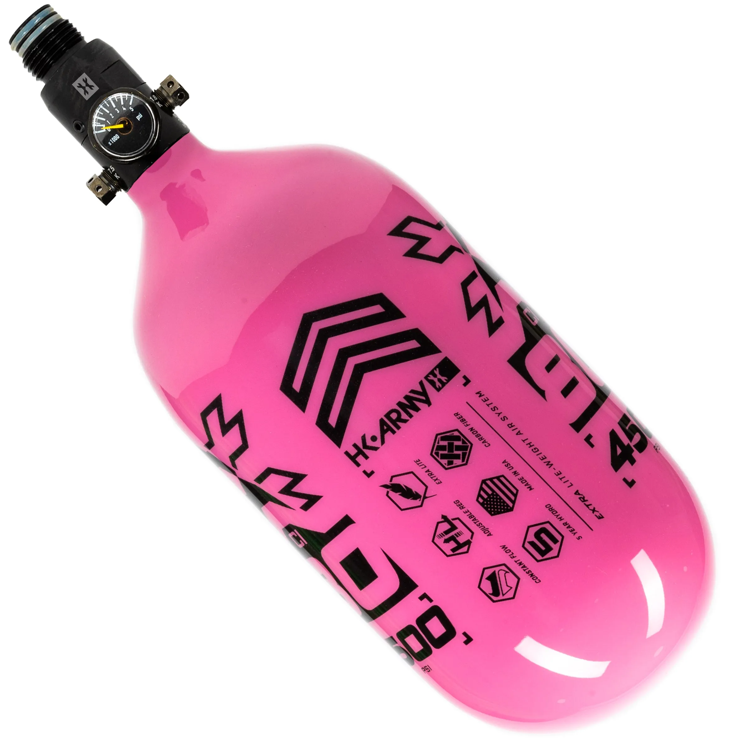 Rush - 80ci / 4500psi EXTRA LITE Standard Reg Air System - Neon Pink/Black